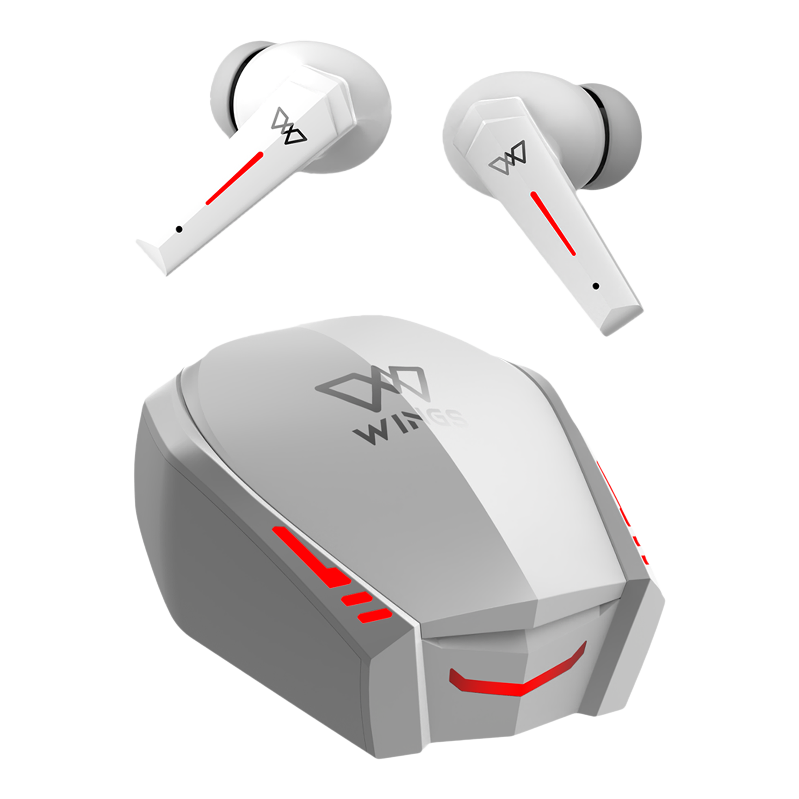 

WINGS Phantom 800 TWS Earbuds with Environmental Noise Cancellation (IPX5 Water Resistant, Upto 50 Hours Playback, White)