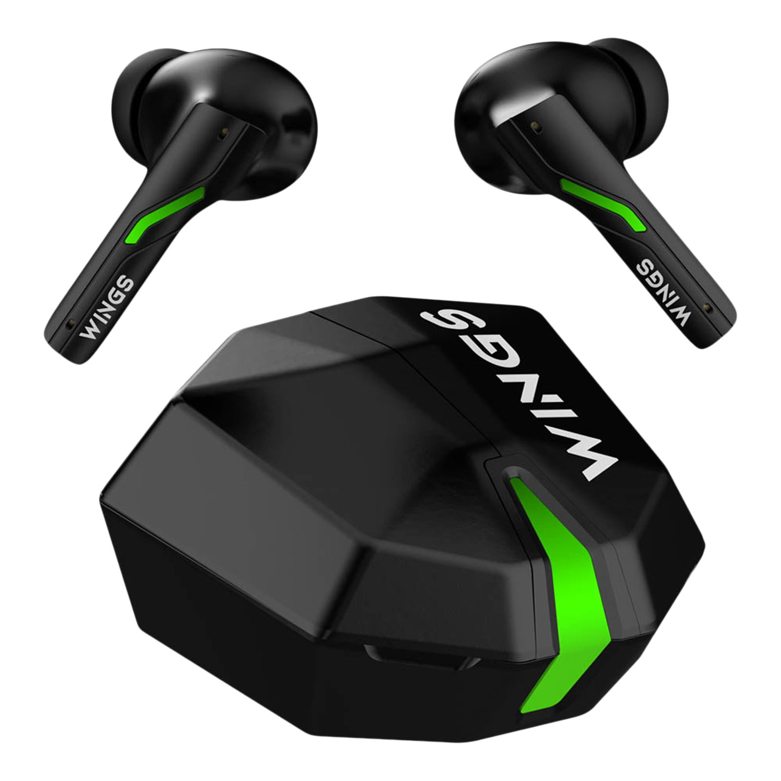 

WINGS Phantom 850 TWS Earbuds with Environmental Noise Cancellation (IPX5 Water Resistant, 40ms Ultra Low Latency Game Mode, Black)