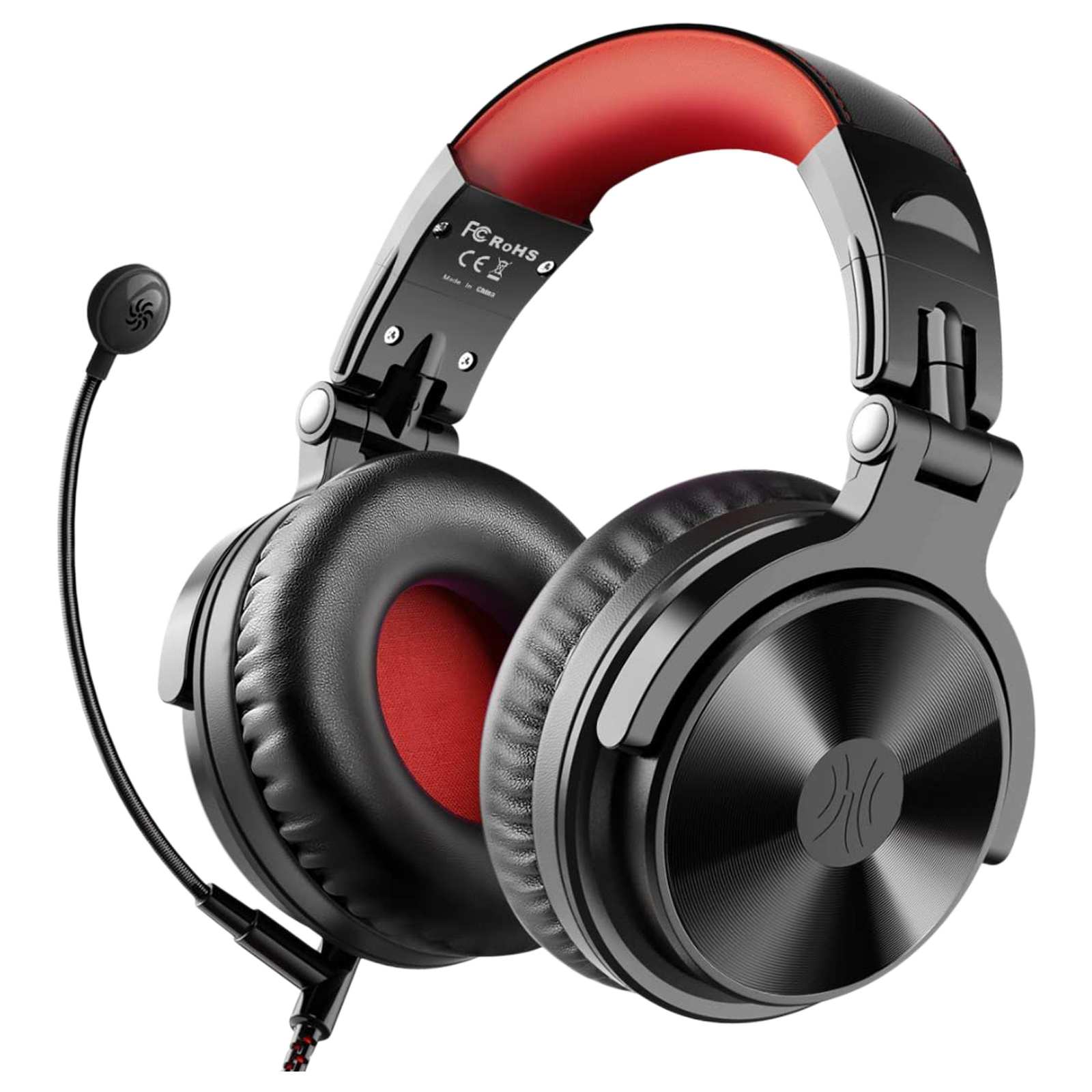 

OneOdio Pro M PROMWBT5NCBR Over-Ear Wireless Headset with Mic (360-Degree Rotatable, Black/Red)