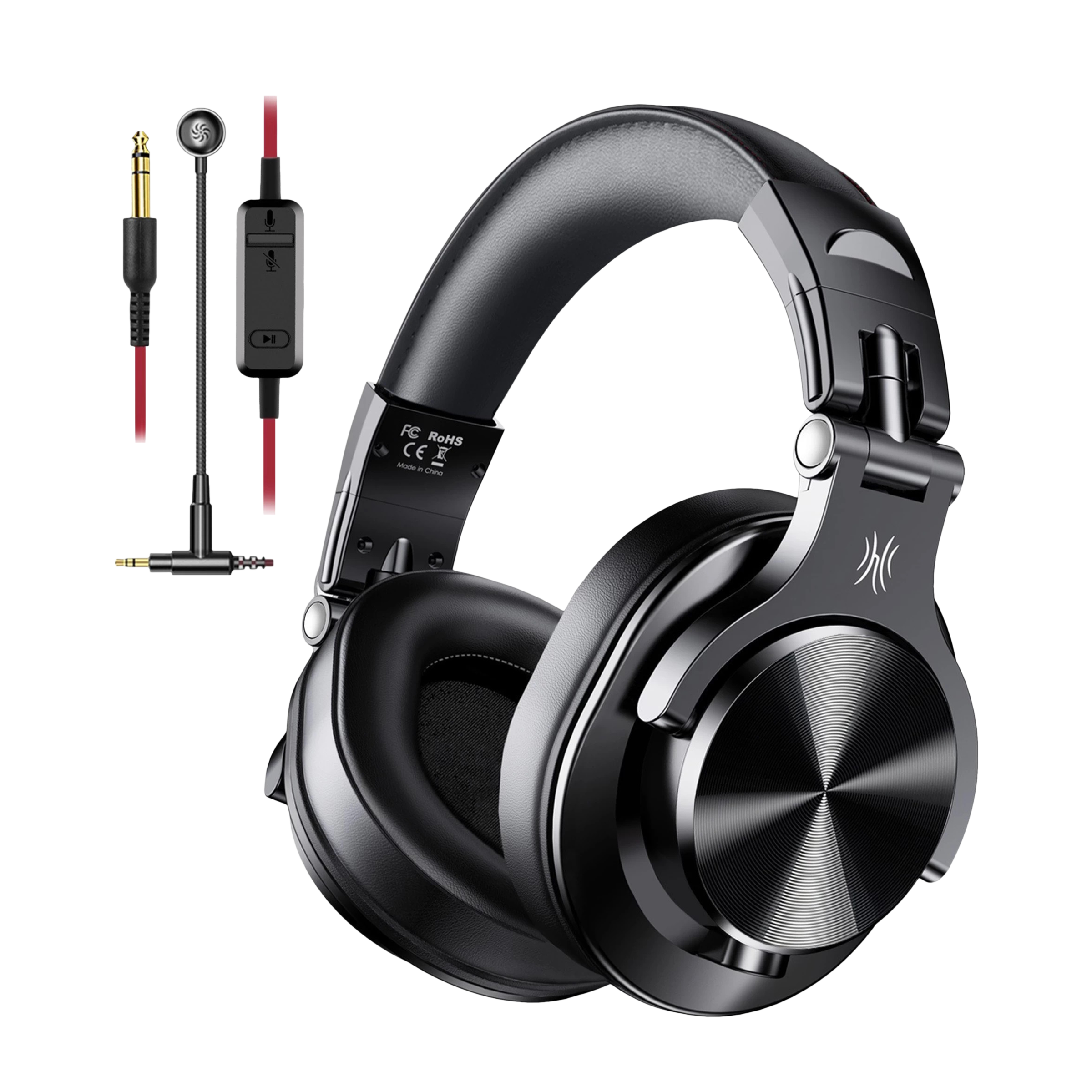 

OneOdio A71 On-Ear Wired Headphone with Mic (Shareport Technology, Black)