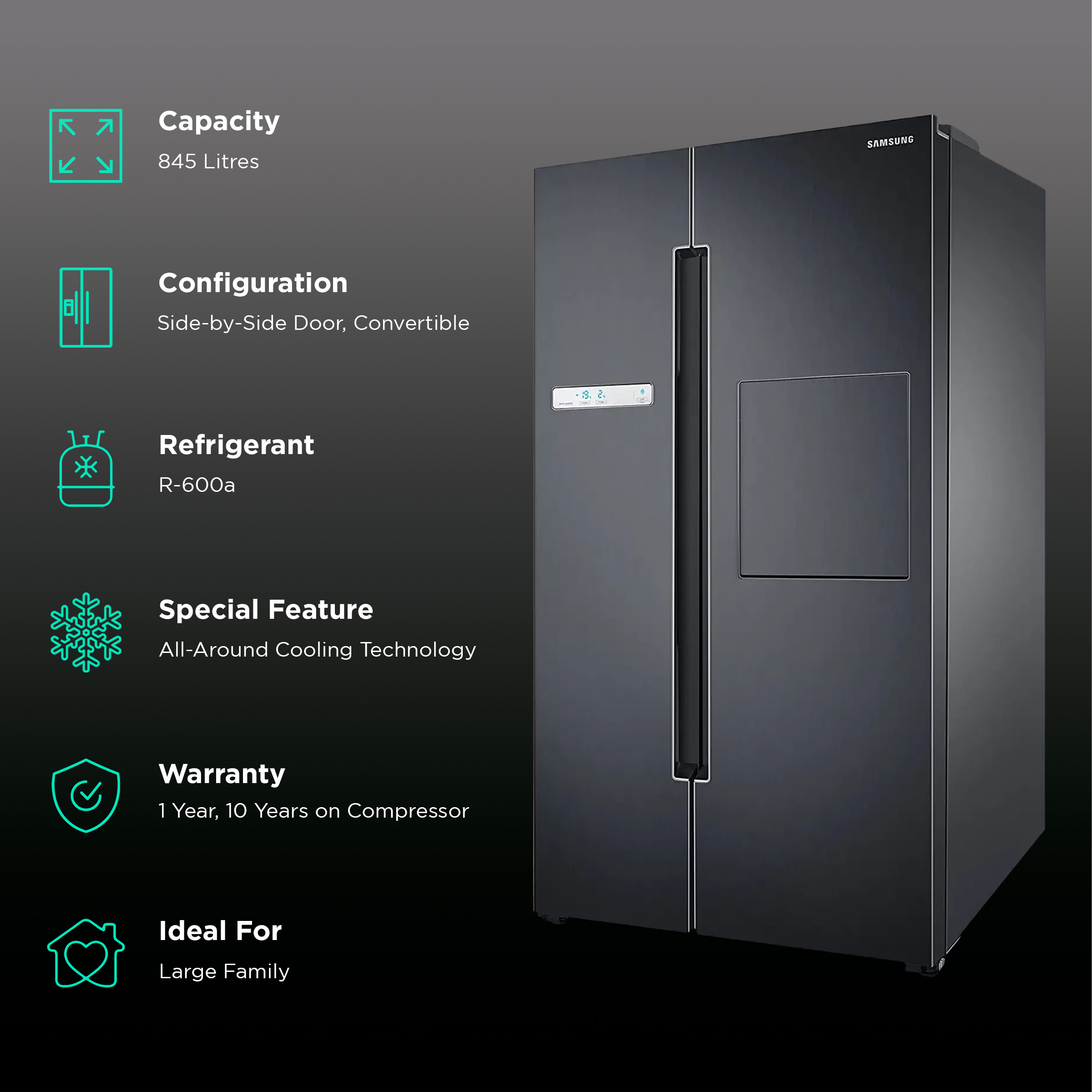 rs82a6000b1 samsung refrigerator