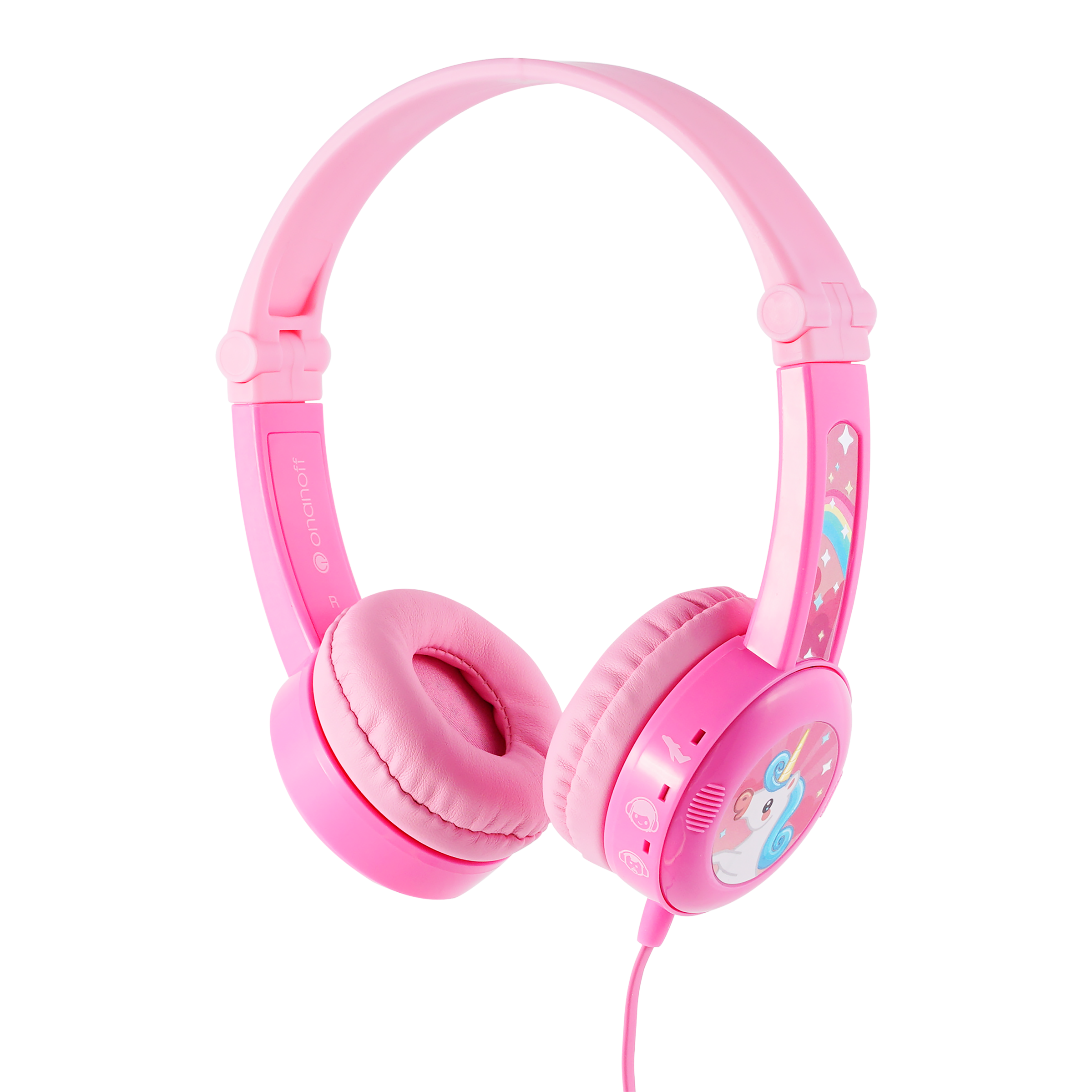 ONANOFF Buddyphones BP-TRAVEL-PINK Wired Headphone with Mic (On Ear, Pink)