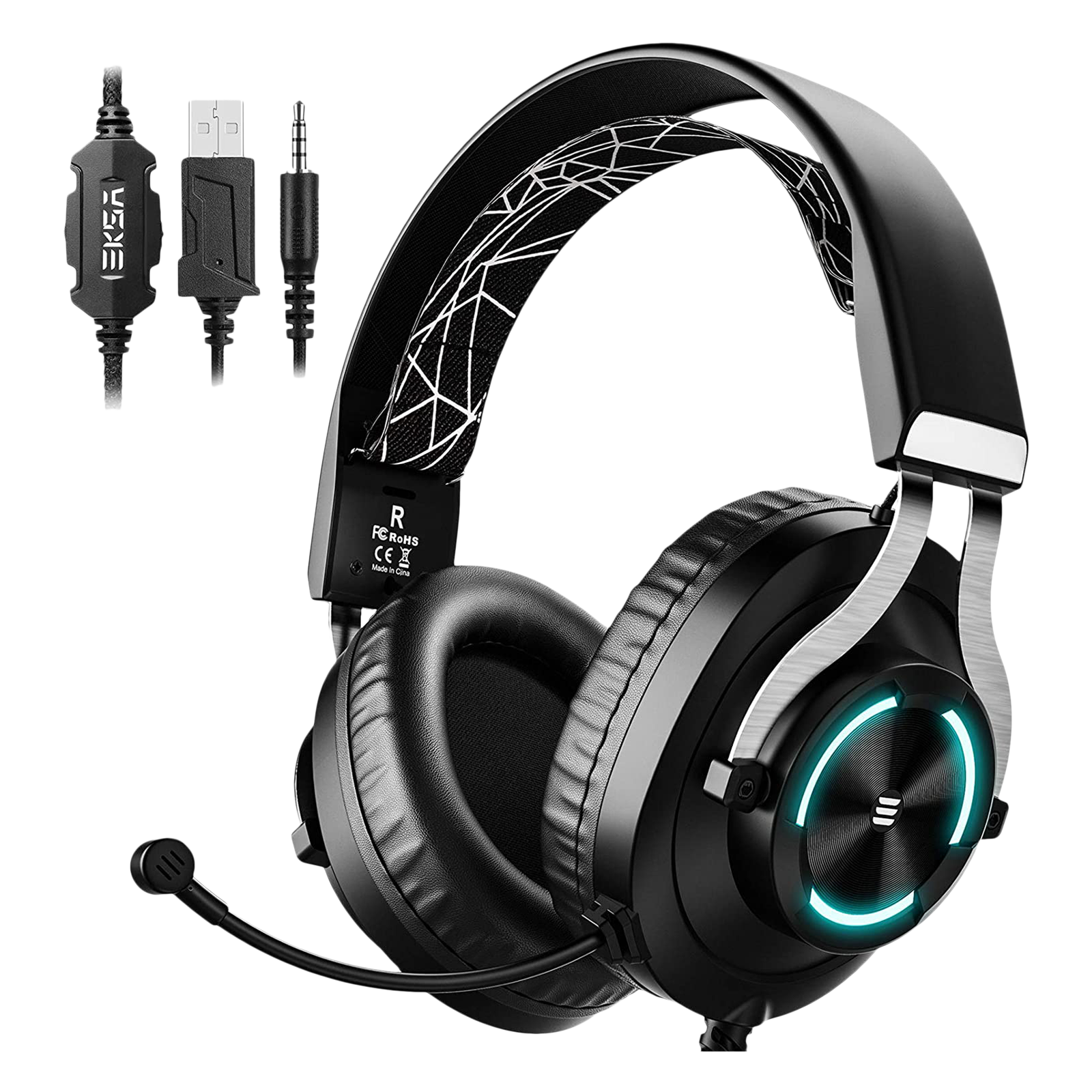 

EKSA E3000 Over-Ear Wired Gaming Headset with Mic (Stereo Sound, Black)