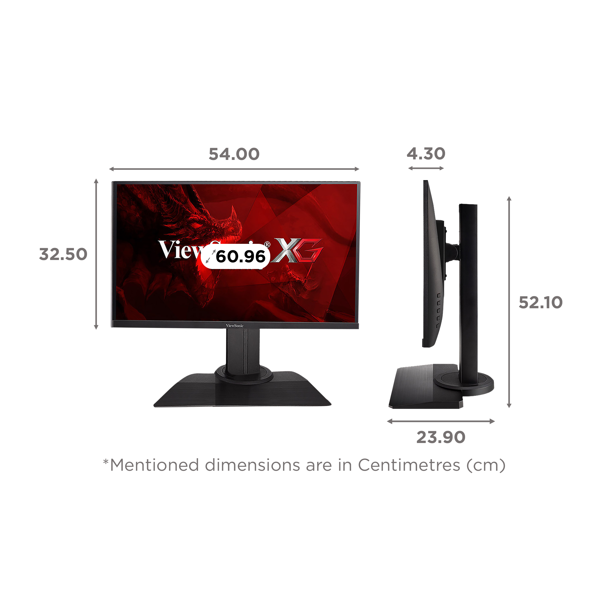 ViewSonic XG 60.96 cm (24 inch) Full HD IPS Panel LED 3-Side Borderless Height Adjustable Gaming Monitor with Flicker-Free Technology_2