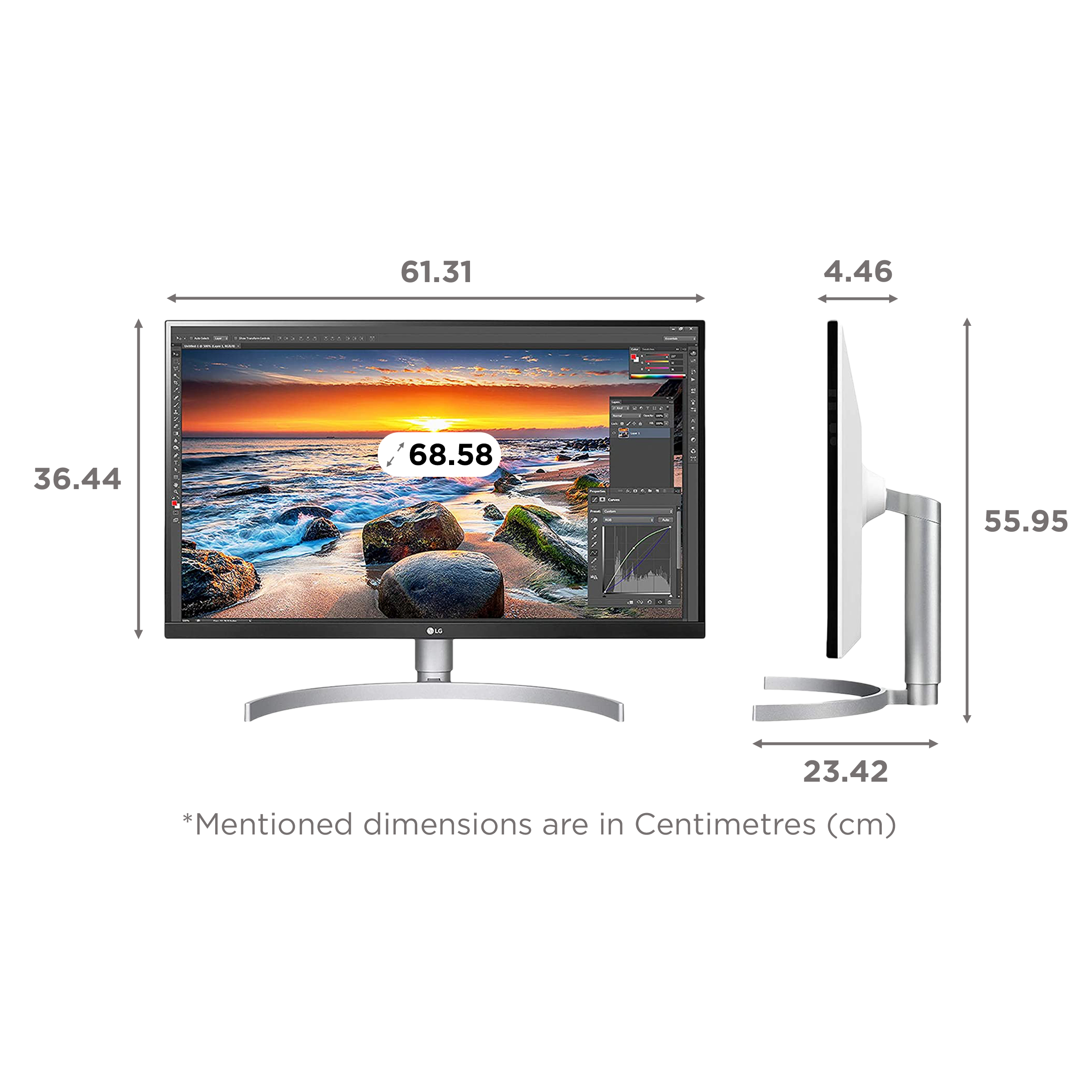 LG 68 Cm (27 Inch) 4K-UHD (3840 x 2160) Pixels HDR 10 Monitor (Design &  Video Editing) with IPS Panel, HDMI x 2, Display Port, AMD Freesync -  27UL500
