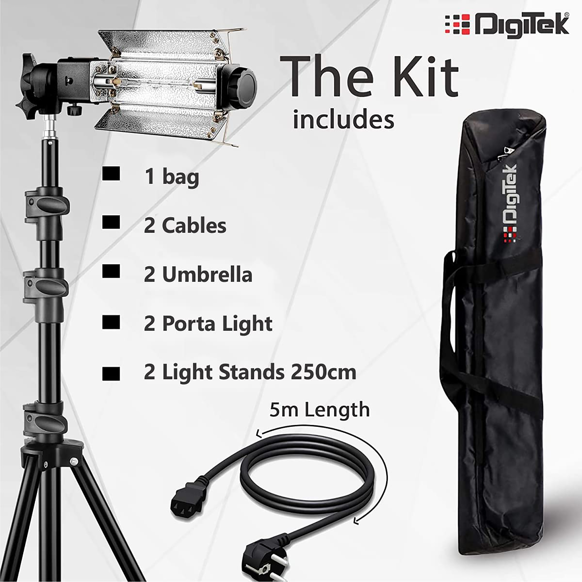 Buy SOLIDGEARS Porta Light kit for Video Digital Photography Lighting Set  Setup for Outdoor and Studio with Tripod Carry Bag Case CB-05  Simpex/Digitek Online at desertcartINDIA