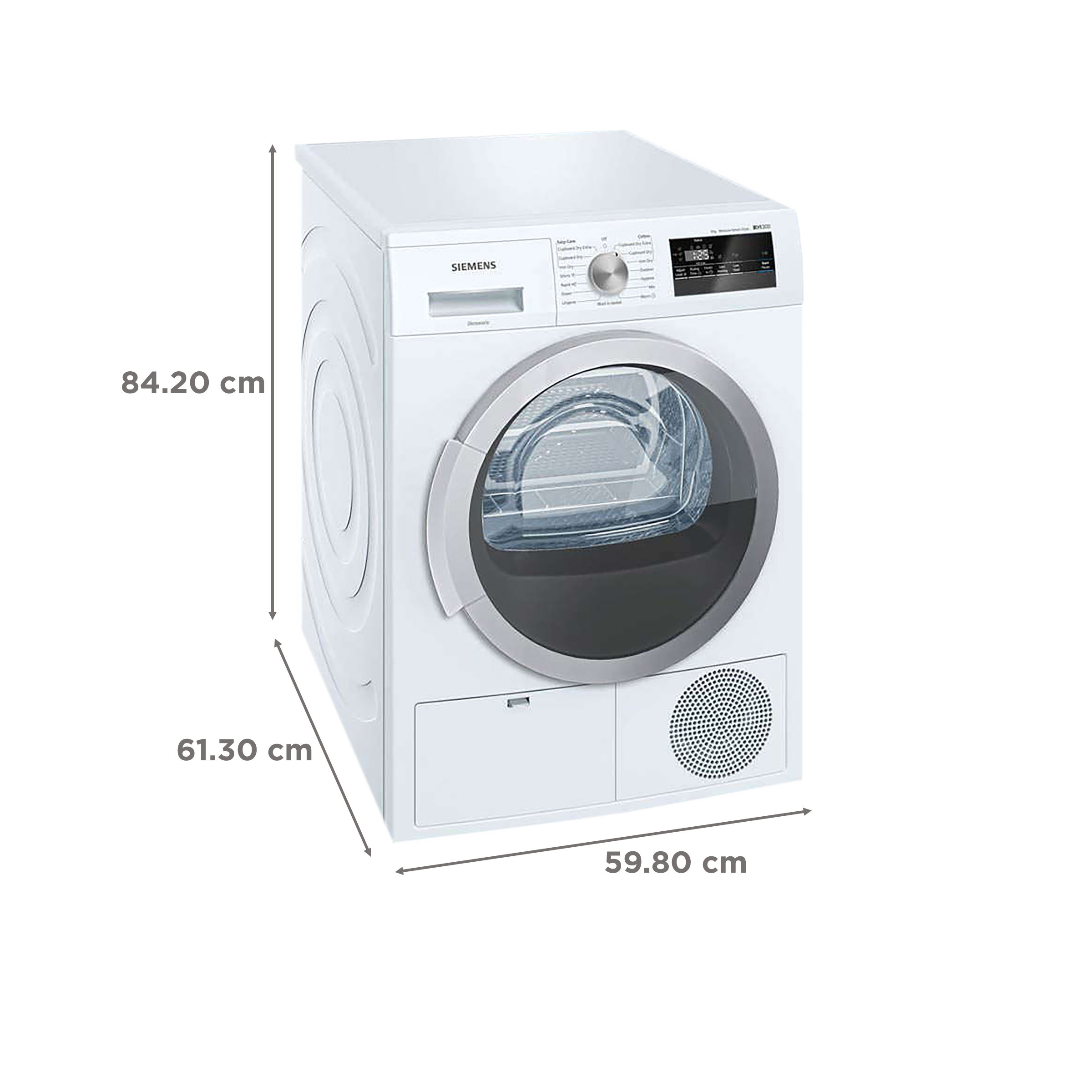 Siemens 8 kg Fully Automatic Front Load Dryer (iQ300, WT44B202IN, Softdry Drum System, White)_3