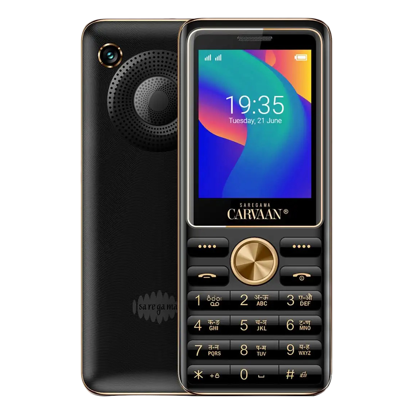 SAREGAMA Carvaan CM281 (2GB, Dual SIM, Rear Camera, Classic Black)