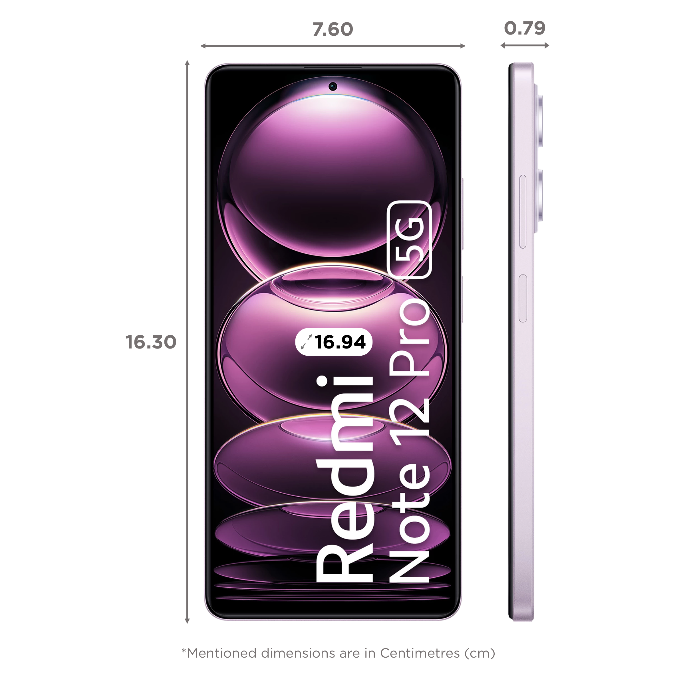 Redmi Note 12 Pro 5G (6GB RAM, 128GB, Stardust Purple)