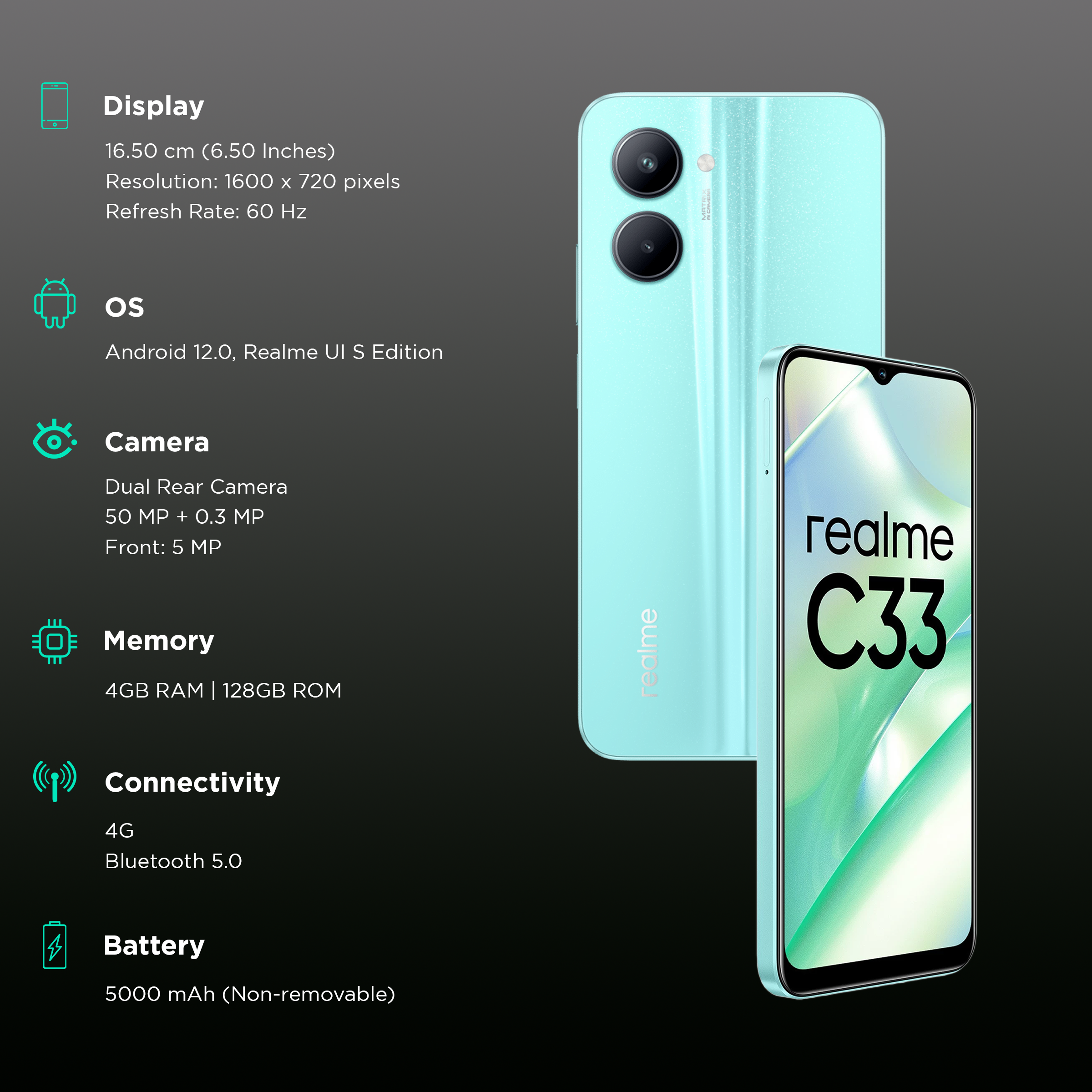 Realme C33 Specs: Realme launches Realme C33 in India from Rs 9,999, ET  Telecom