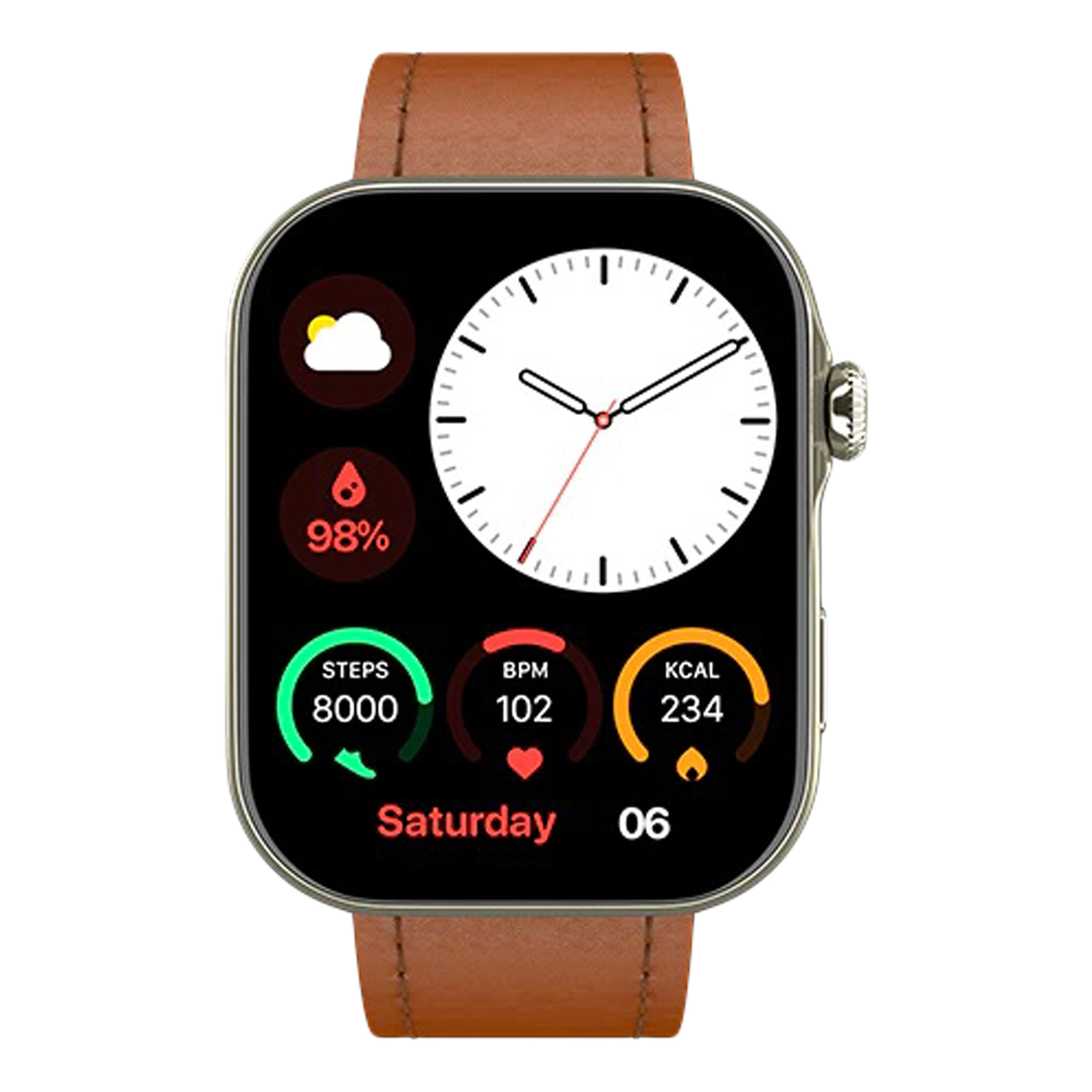 

noise ColorFit Ultra 3 Smartwatch with Bluetooth Calling (49mm AMOLED Display, IP68 Water Resistant, Tan Brown Strap)