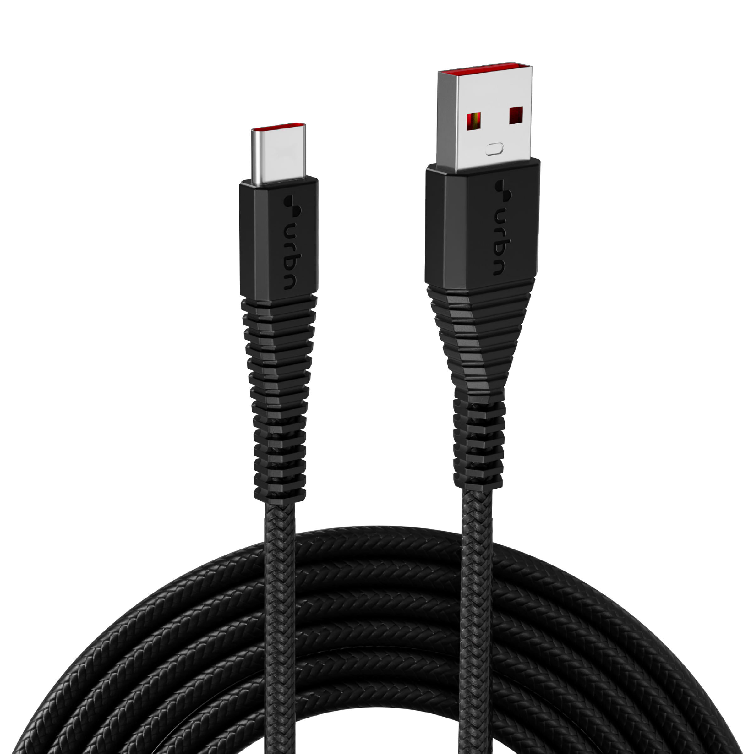urbn Type C to Type A 5 Feet (1.5M) Cable (Nylon Braided, Black)