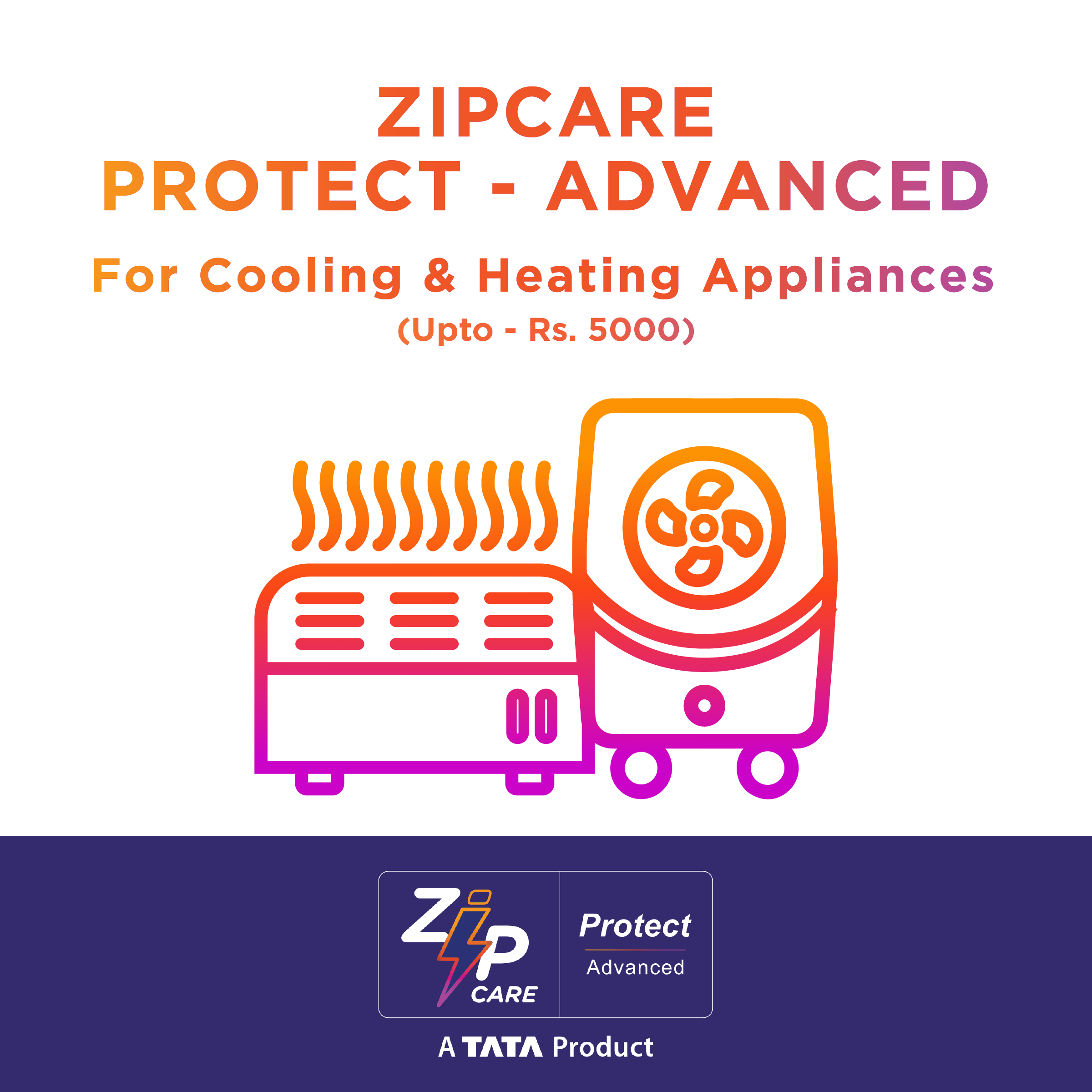 ZipCare Protect Advanced 1 Year for Cooling & Heating Appliances (Upto Rs. 5000)_1