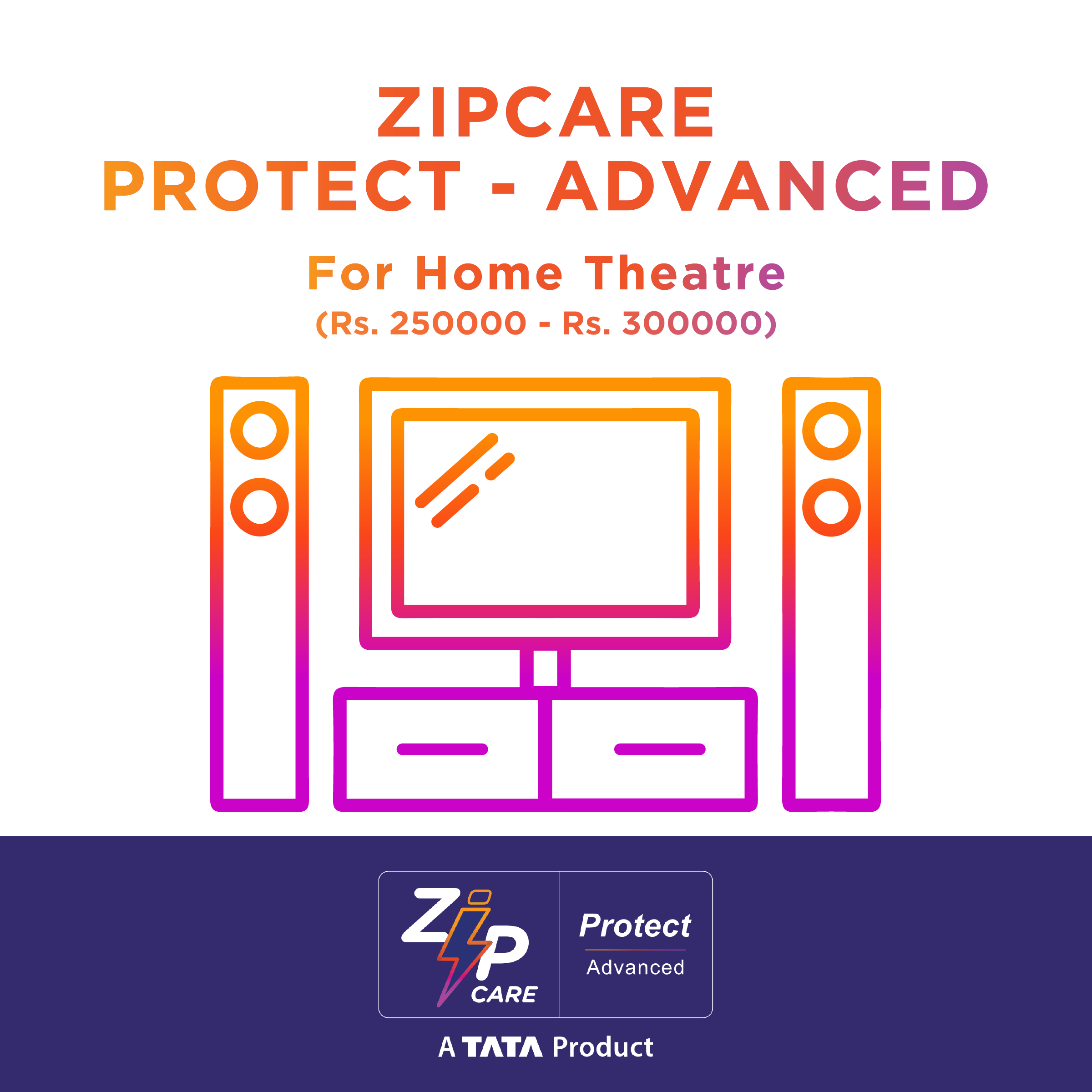 ZipCare Protect Advanced 1 Year for Home Theatre (Rs. 250000 - Rs. 300000)_1