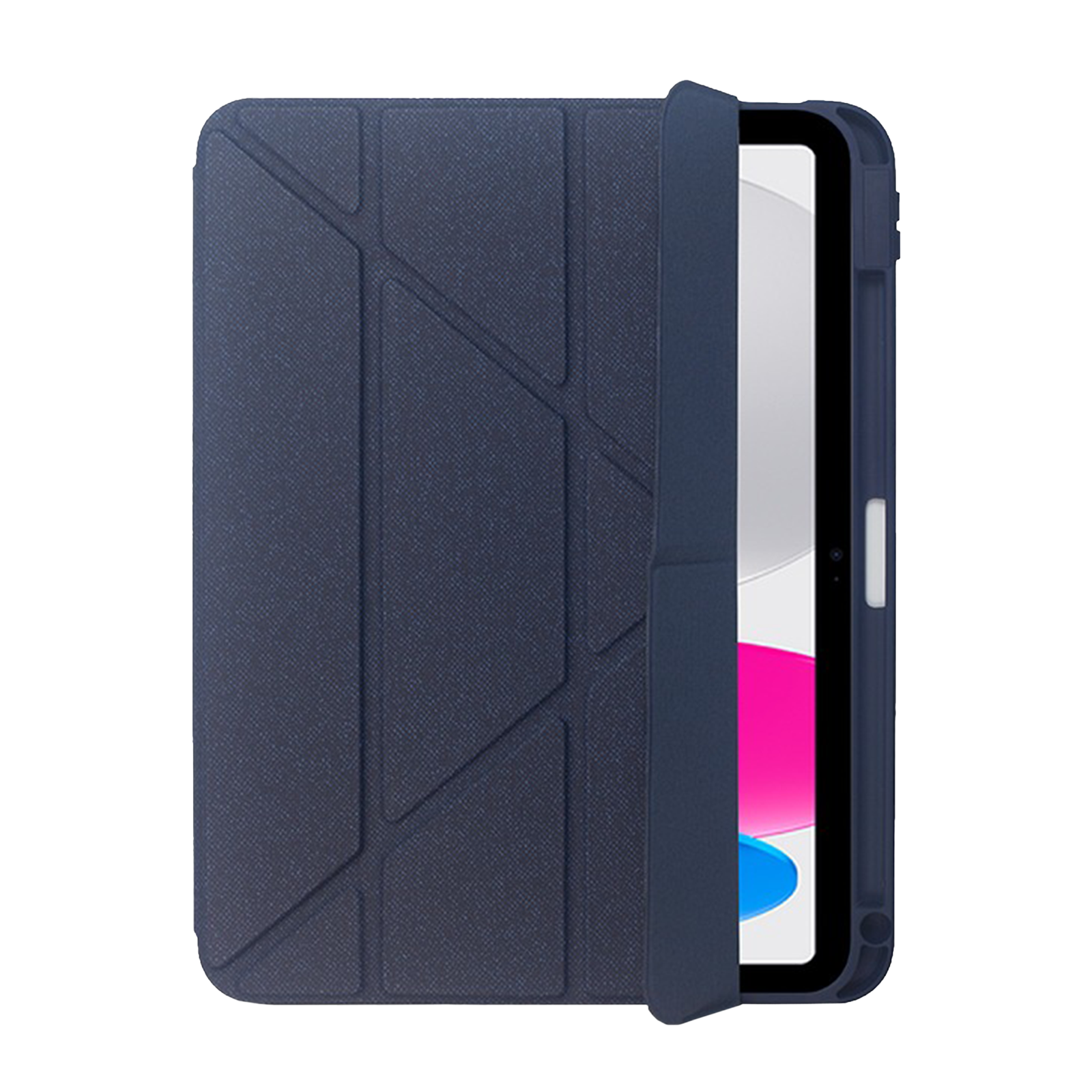 Neopack Alpha Polyurethane Back Case for Apple iPad (10th Gen) (With Pencil Holder, Navy Blue)