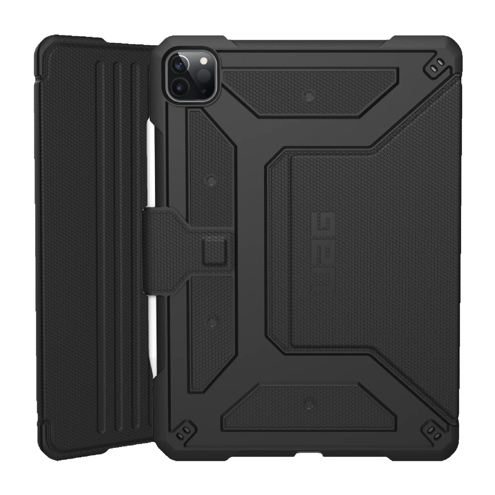 UAG Metropolis Series Polyurethane, TPU Flip Cover for Apple iPad Pro 11 Inch (4th Gen) (Feather-Light Composite Construction, Black)