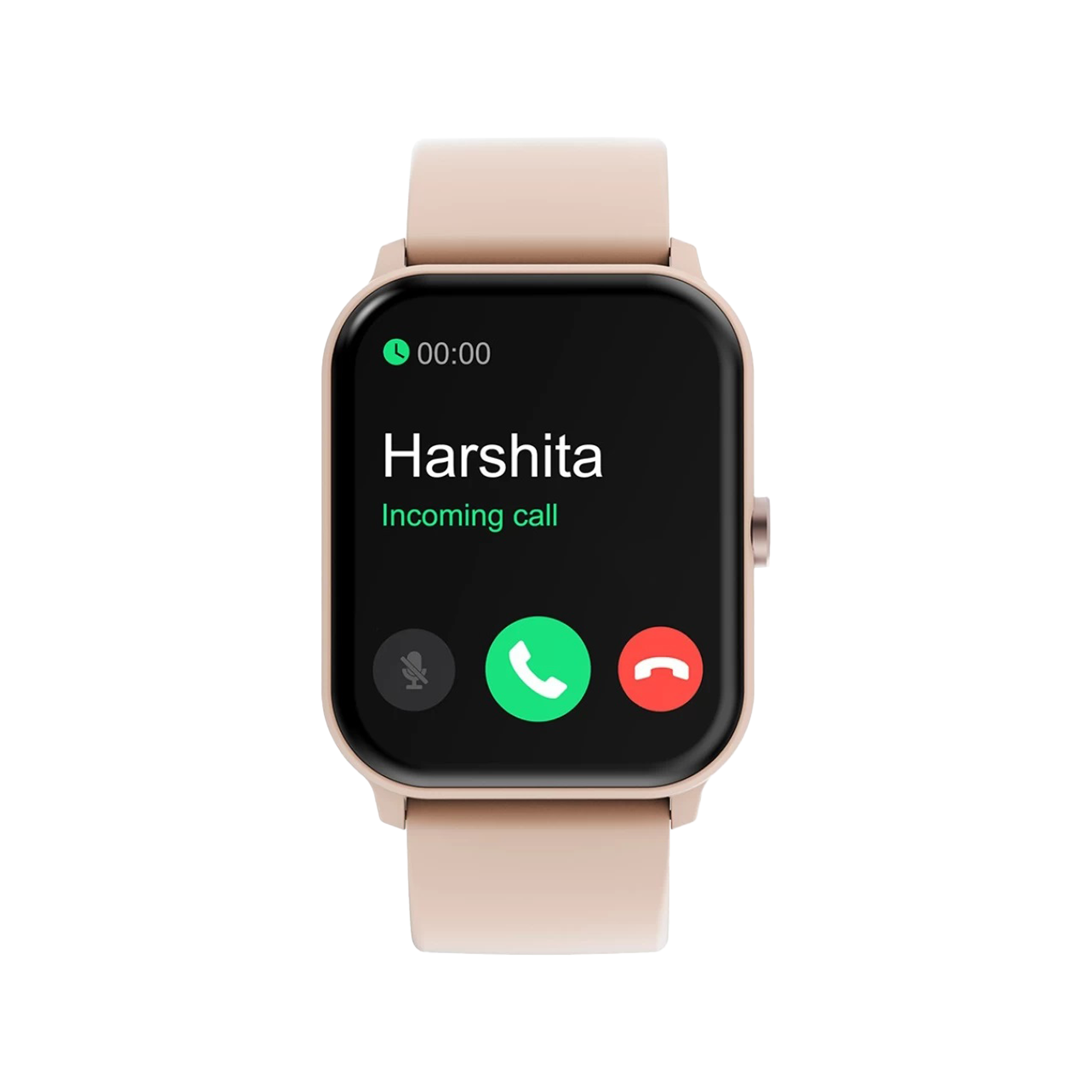 

ambrane Wise EON Smartwatch with Bluetooth Calling (42.9mm Lucid Display, IP68 Water Resistant, Misty Rose Strap)