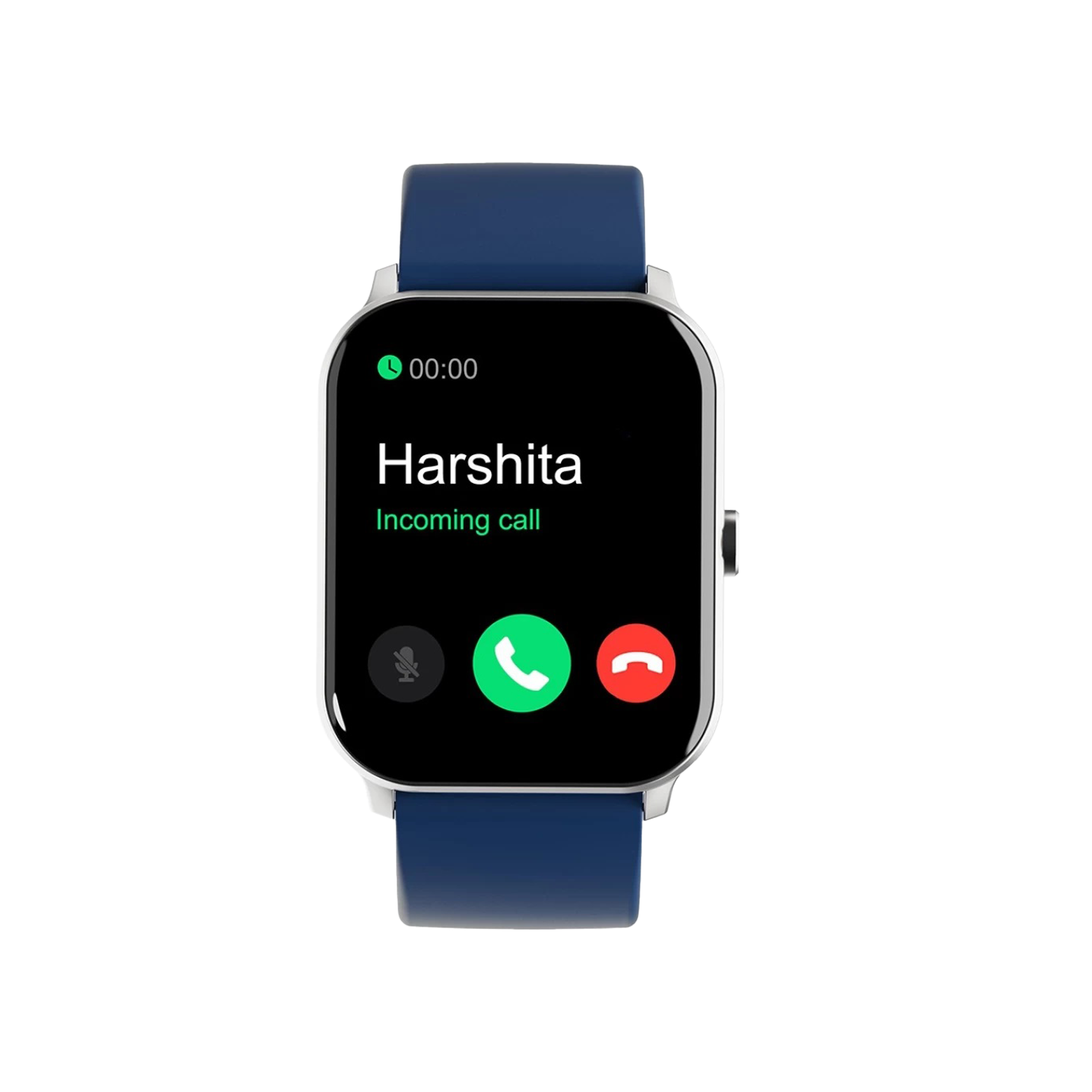 

ambrane Wise EON Smartwatch with Bluetooth Calling (42.9mm Lucid Display, IP68 Water Resistant, Blue Strap)