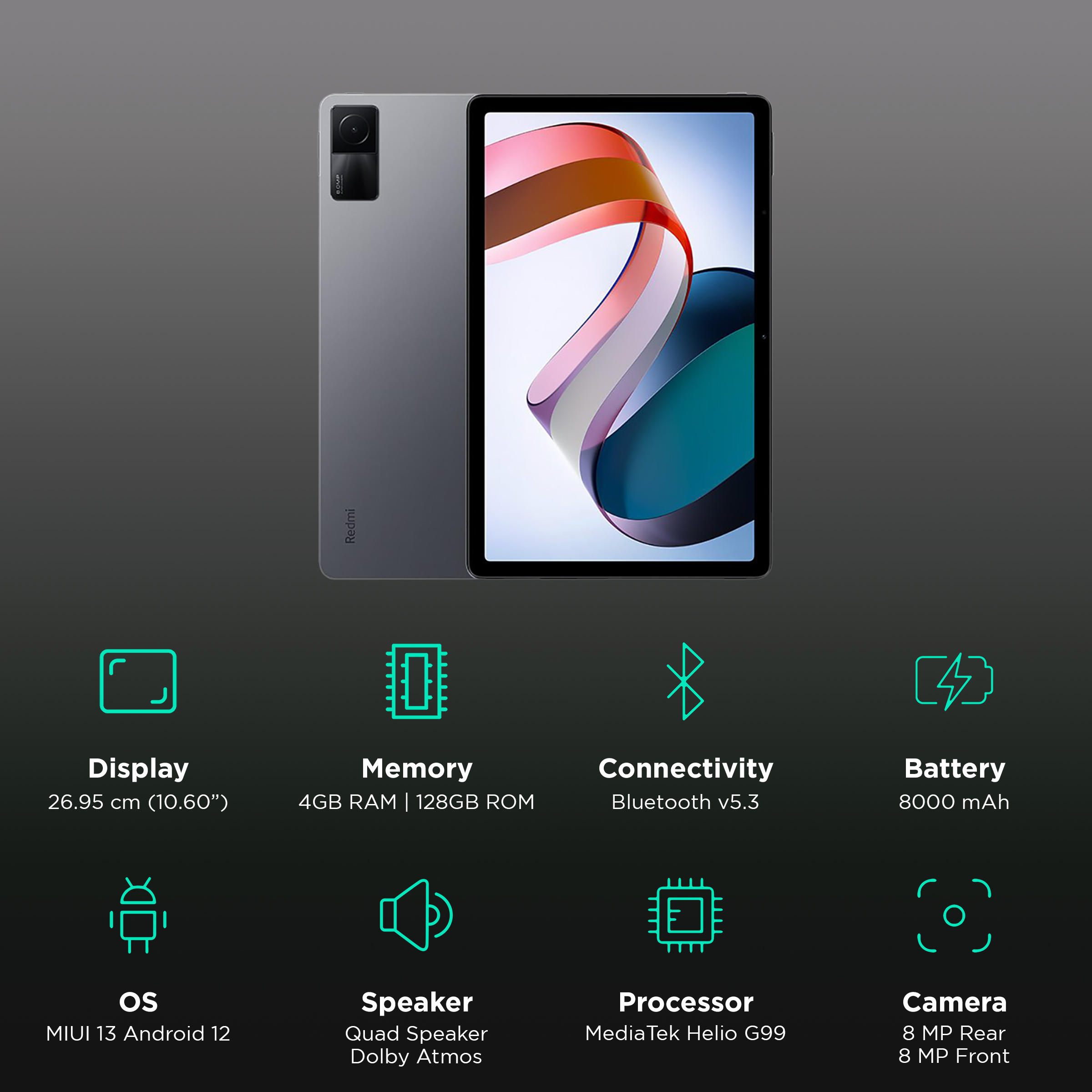 Tablet Xiaomi Redmi Pad MediaTek Helio G99 128 GB 4 GB RAM 10,6