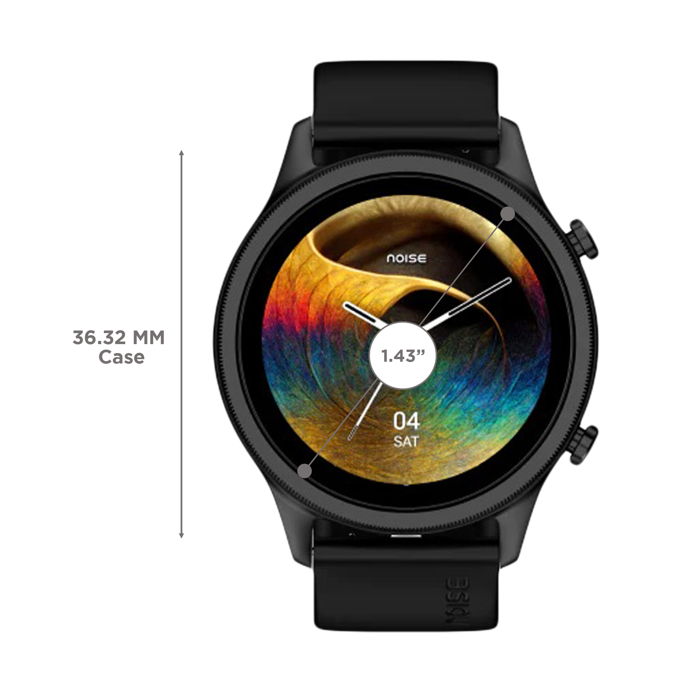 Buy Noise NoiseFit Evolve 3 Smartwatch with Bluetooth Calling AMOLED IP68 Water Resistant, Carbon Black Strap) Online – Croma