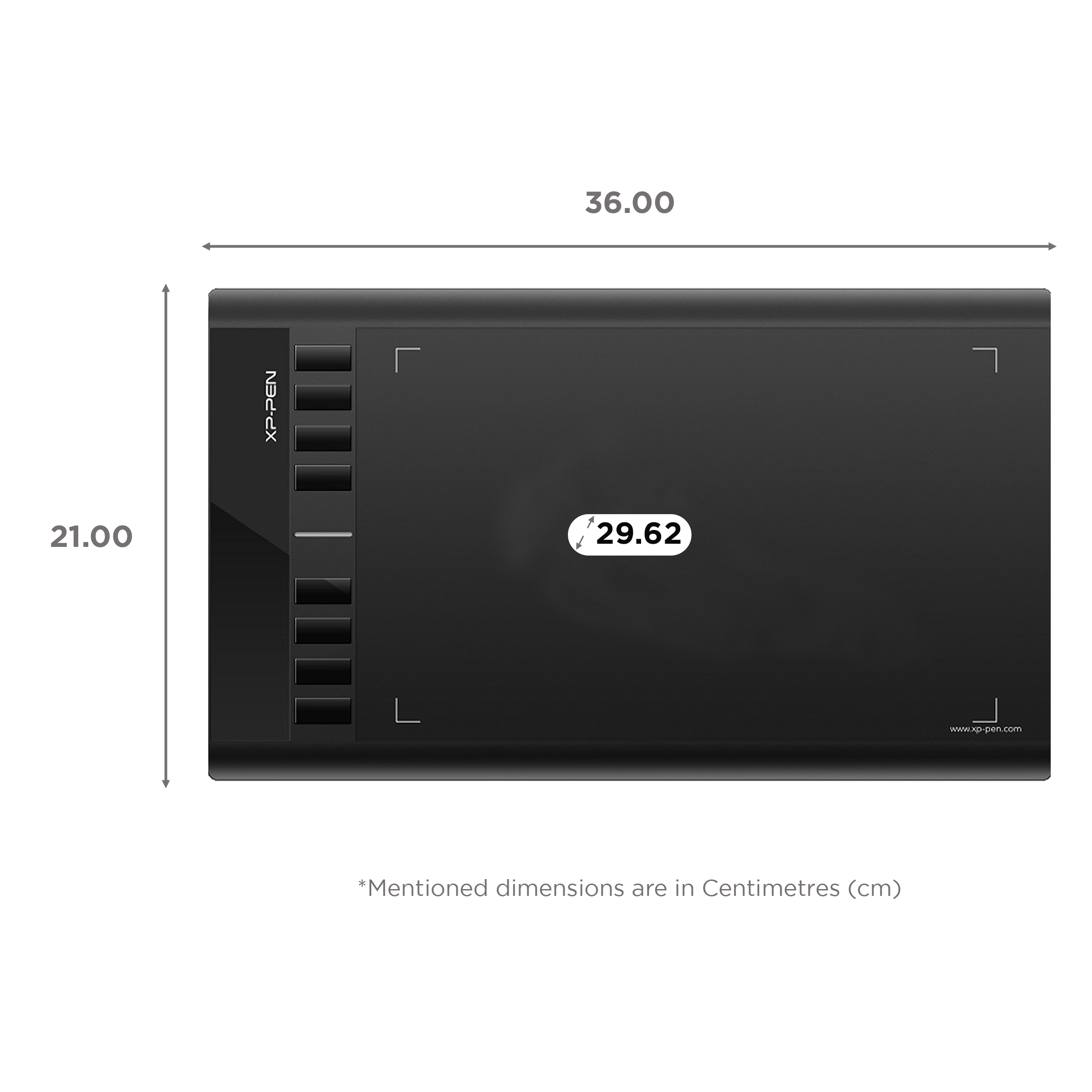 XP-Pen Star 03 V2 29.61cm (11.66 Inches) e-Writer Digital Pad (Battery-Free, Black)_2