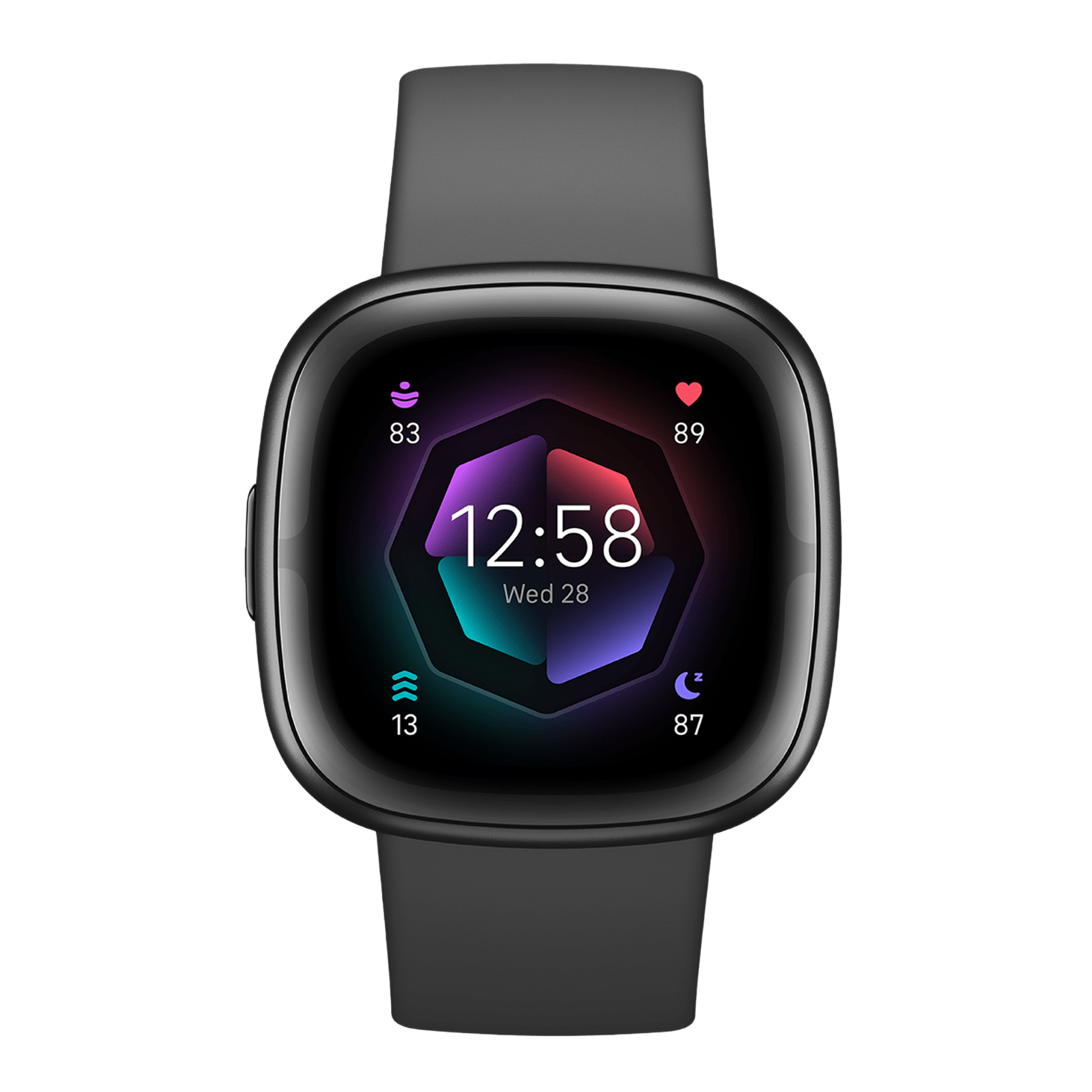 fitbit Sense 2 Smartwatch with Activity Tracker (40.1mm Always-on Display, Water Resistant, Shadow Grey Strap)