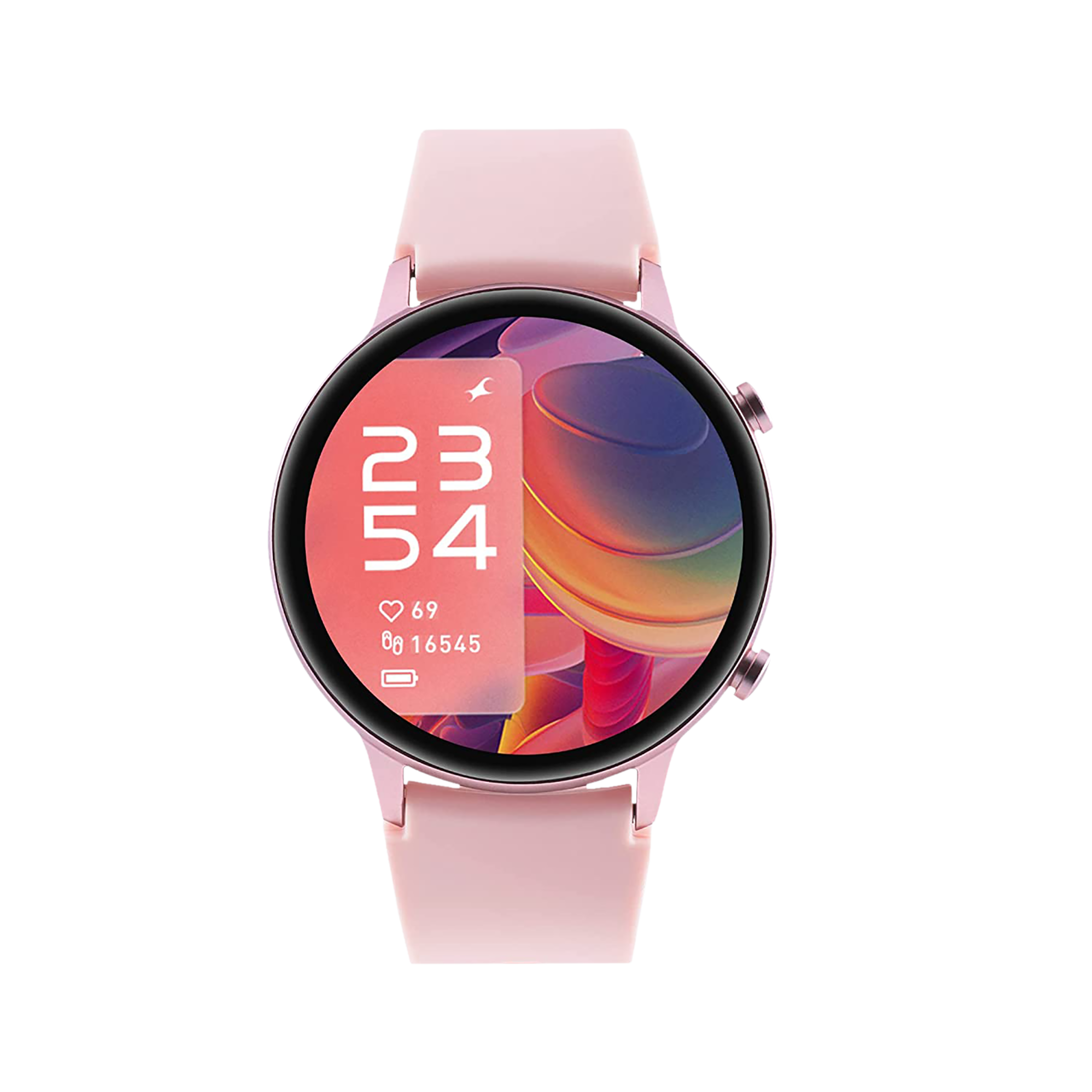 fastrack Reflex Play Plus Smartwatch with Bluetooth Calling (33.02mm AMOLED Display, IP68 Water Resistant, Pink Strap)
