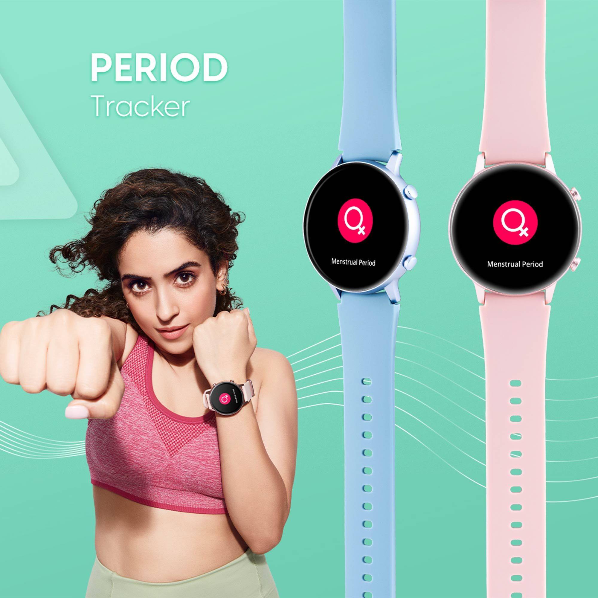 Reflex Play- Smart Watch with Pink Strap, Amoled Display, Health Suite,  In-Built Games, & Period Tracker