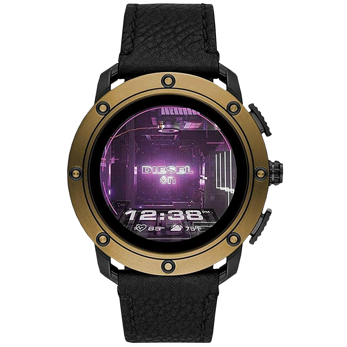 

Diesel Axial Smart Watch (GPS, 48 mm) (Water Resistant, DZT2016, Black, Leather)