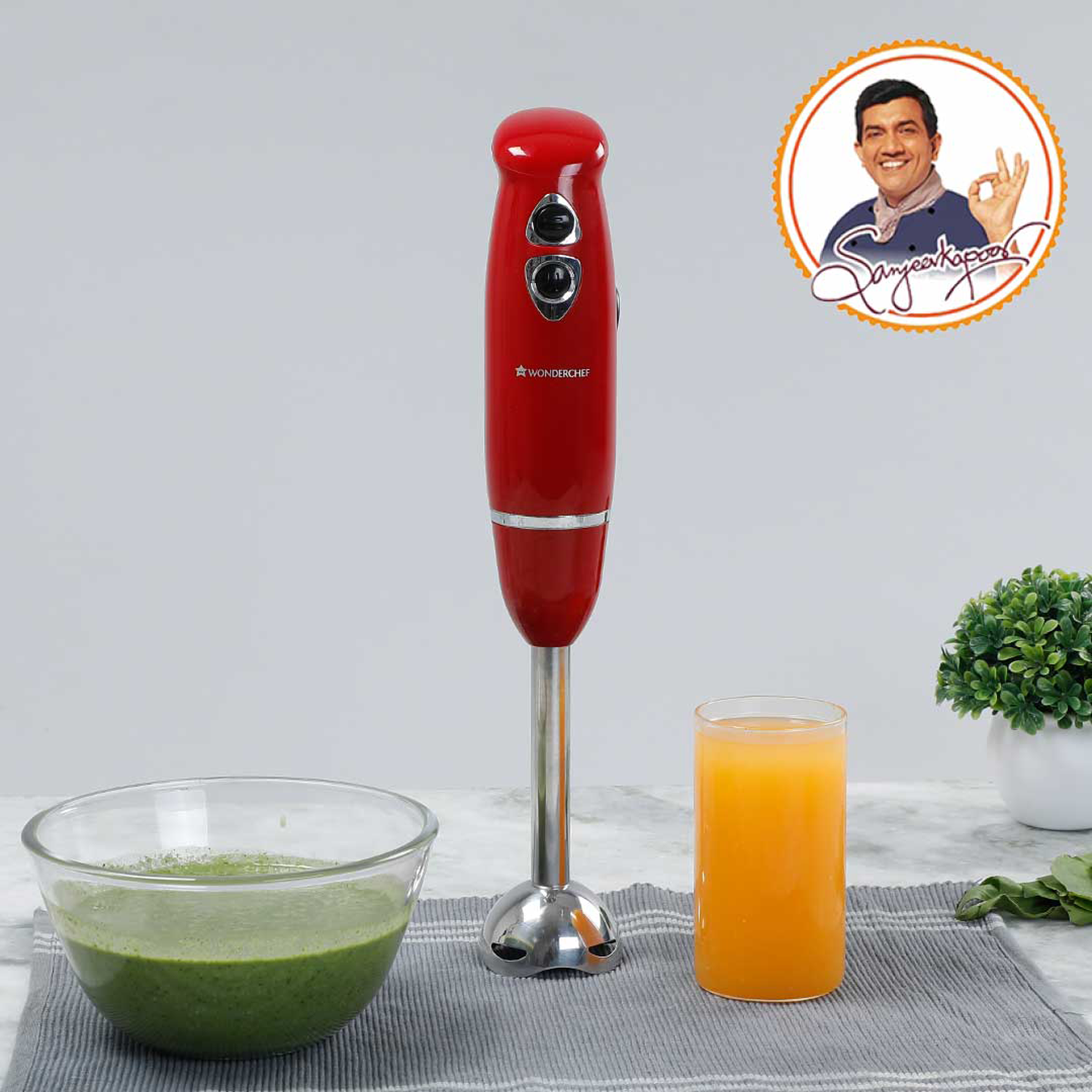 Crimson Edge 400 W Electric Hand Blender, Powerful & Silent Motor