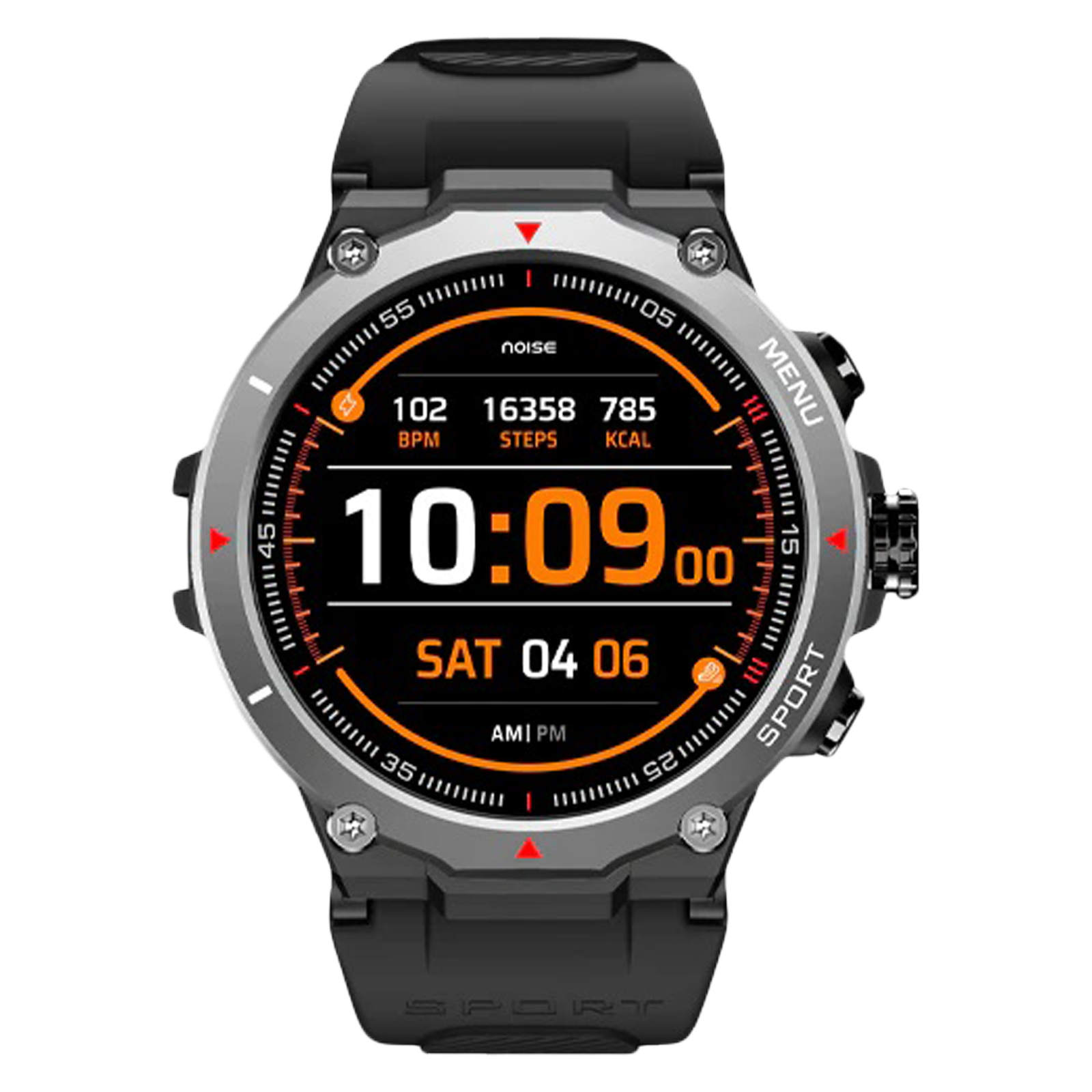 Noise NoiseFit Force Smartwatch with Bluetooth Calling (33.52mm IPS Display, IP67 Water Resistant, Jet Black Strap)_1