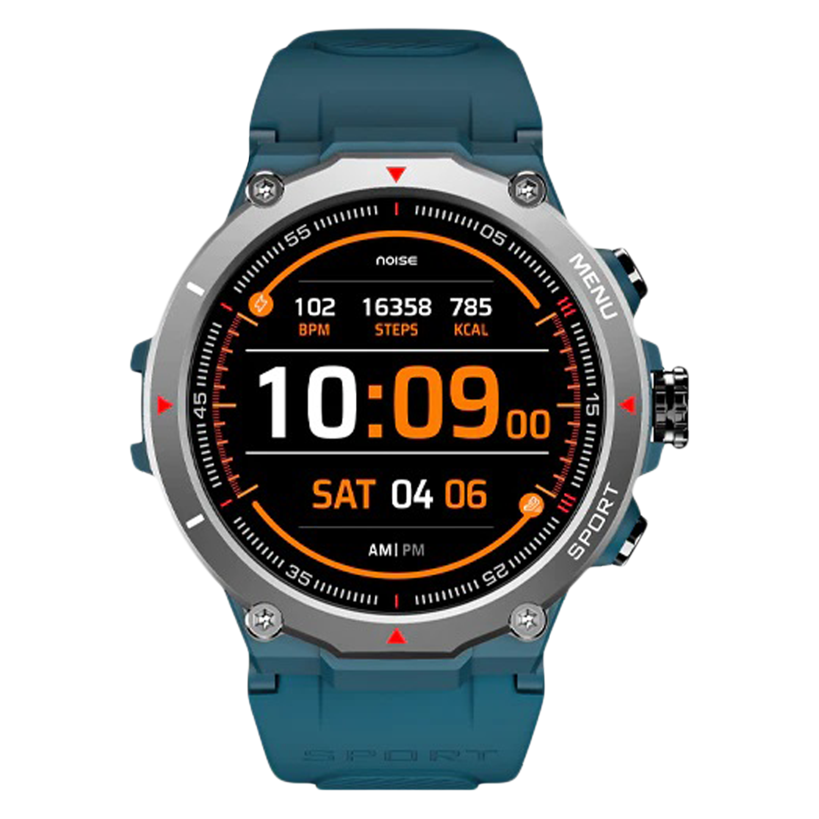 Noise NoiseFit Force Smartwatch with Bluetooth Calling (33.52mm IPS Display, IP67 Water Resistant, Teal Green Strap)_1