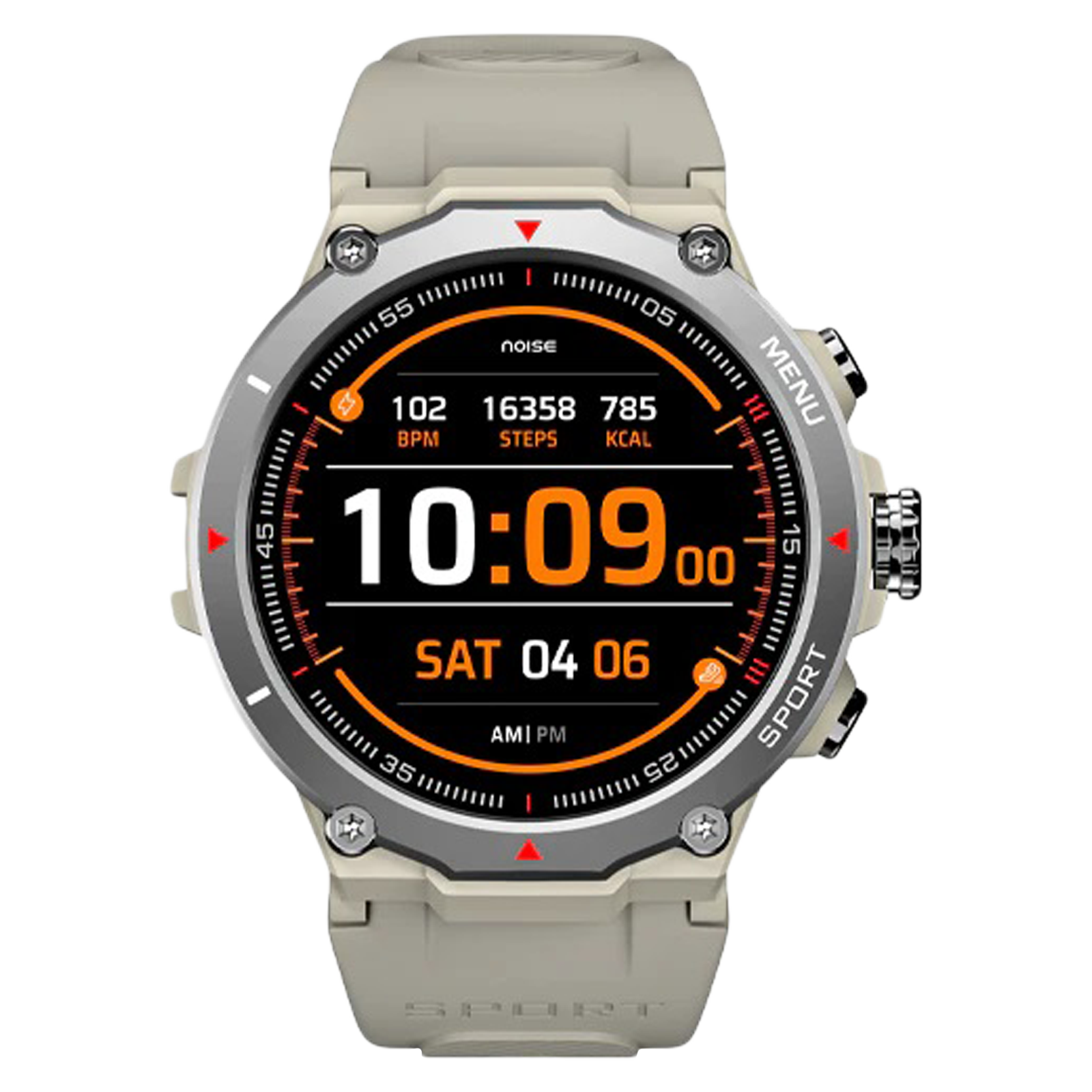 Noise NoiseFit Force Smartwatch with Bluetooth Calling (33.52mm IPS Display, IP67 Water Resistant, Misty Grey Strap)_1