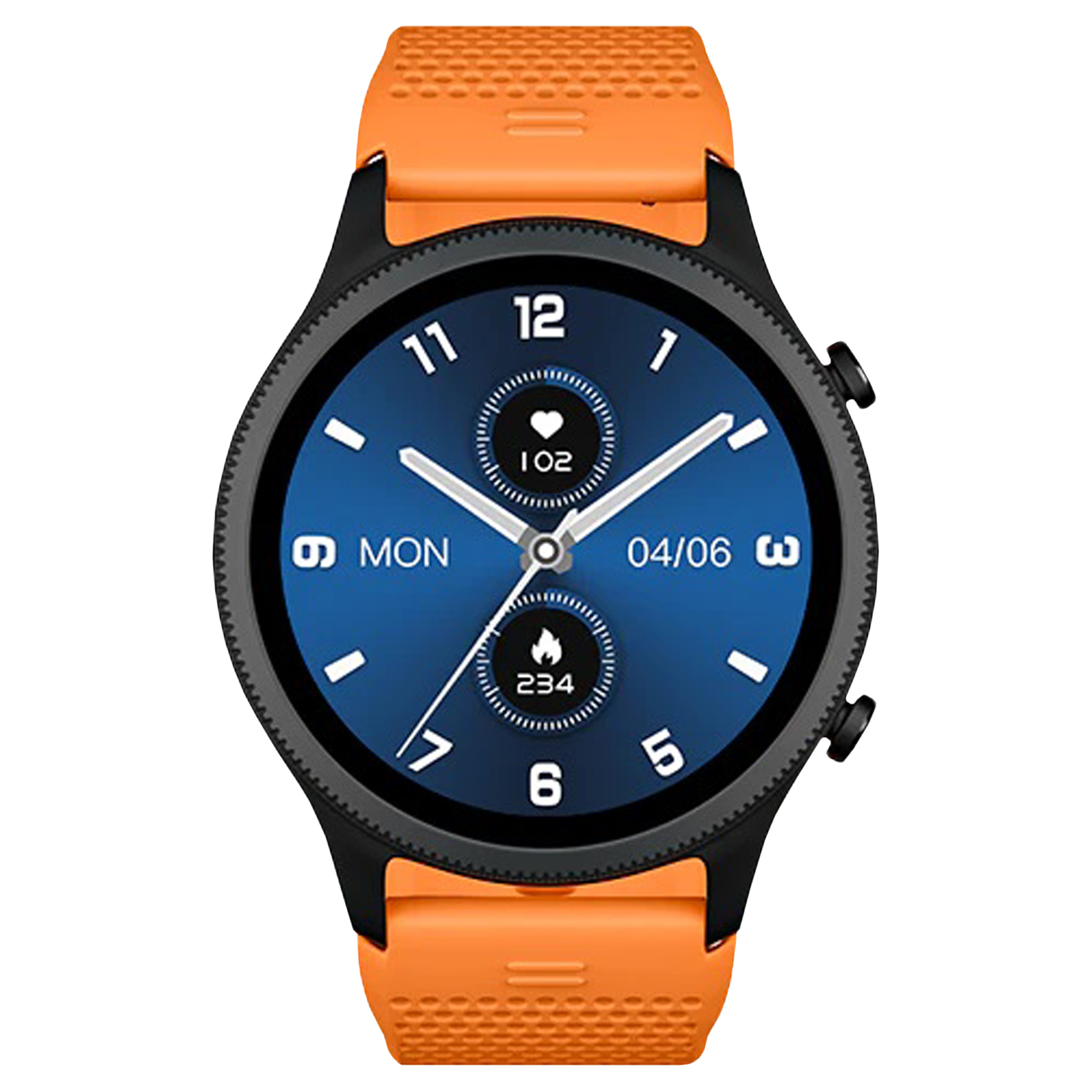 Noise NoiseFit Halo Smartwatch with Bluetooth Calling (36mm AMOLED Display, IP68 Water Resistant, Fiery Orange Strap)_1