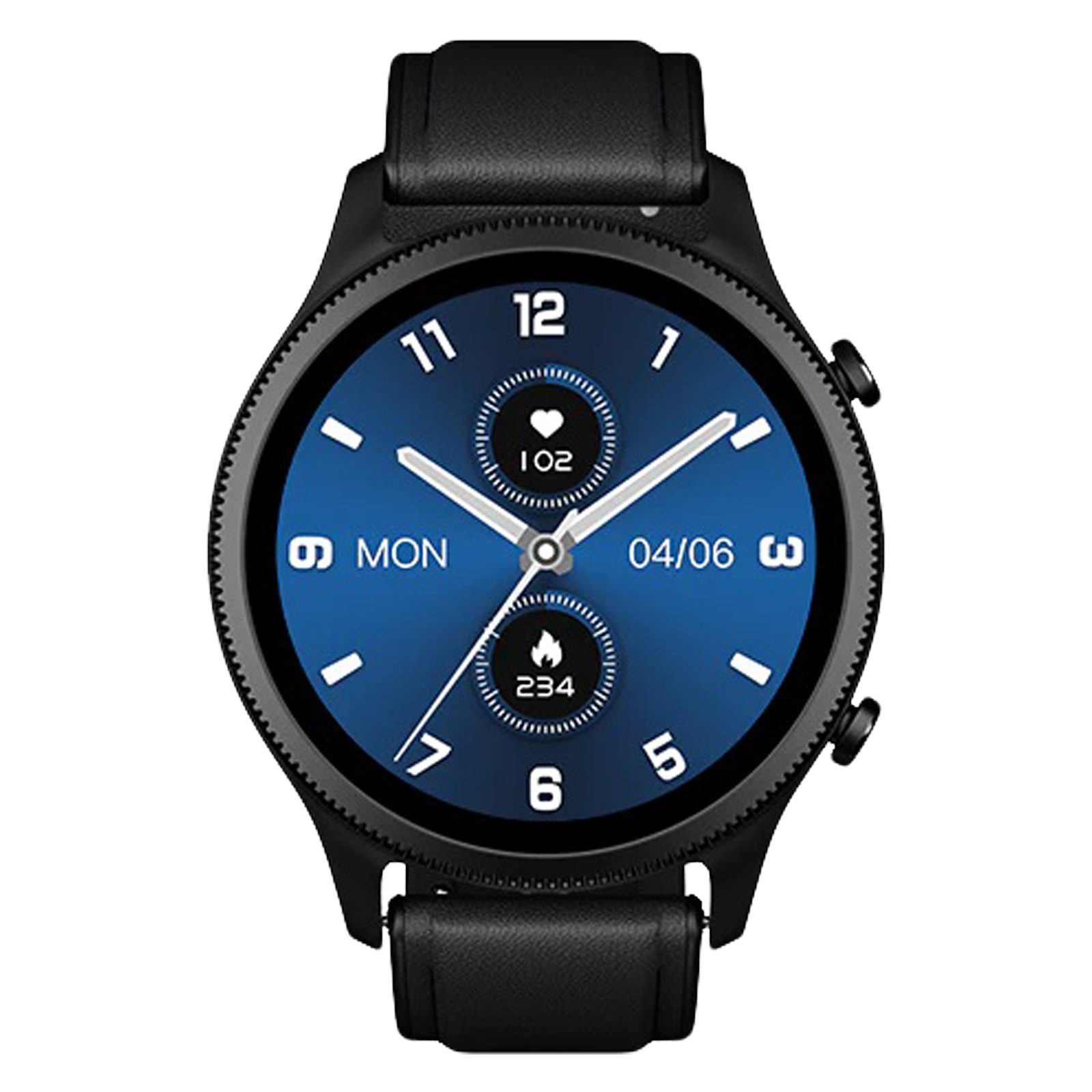 Noise NoiseFit Halo Smartwatch with Bluetooth Calling (36mm AMOLED Display, IP68 Water Resistant, Classic Black Strap)_1