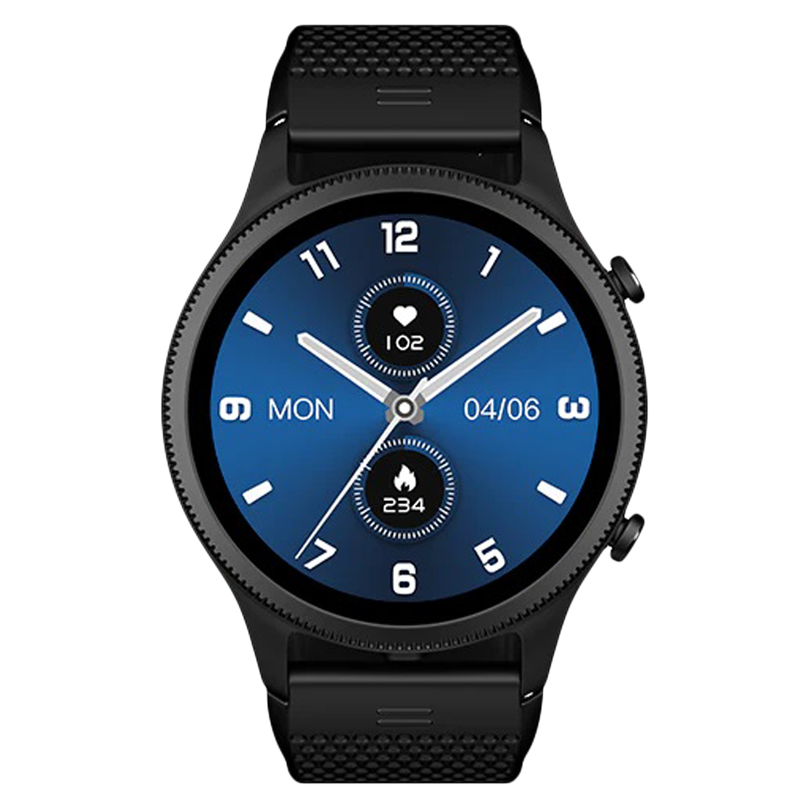 Noise NoiseFit Halo Smartwatch with Bluetooth Calling (36.32mm AMOLED Display, IP68 Water Resistant, Statement Black Strap)_1