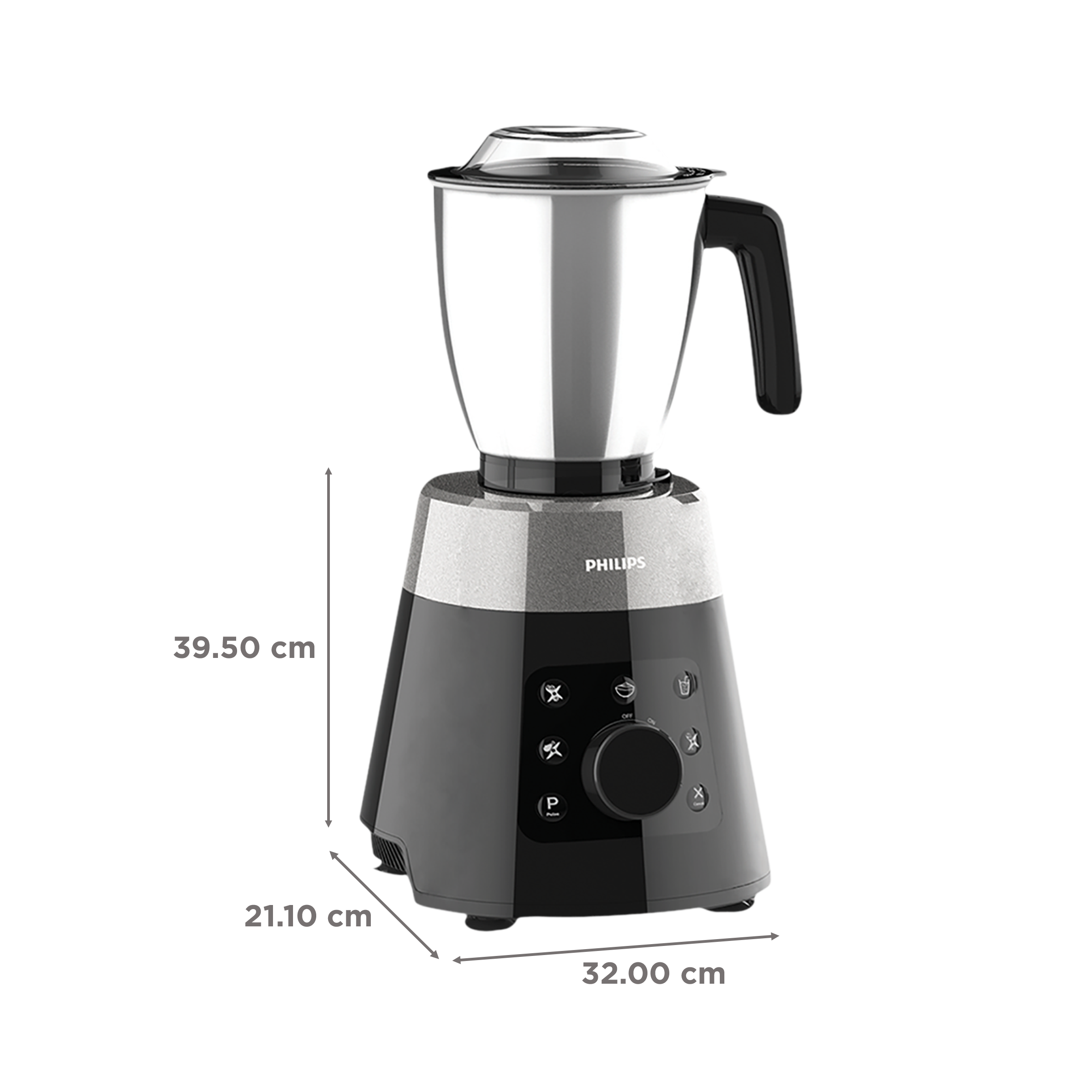 Buy Philips 750 Watts Mixer Grinder with 4 Jars, Smart One-Touch Mode,  Digital Interface, Soft Sound Technology (Black, HL7777/00) Online at Best  Prices in India - JioMart.