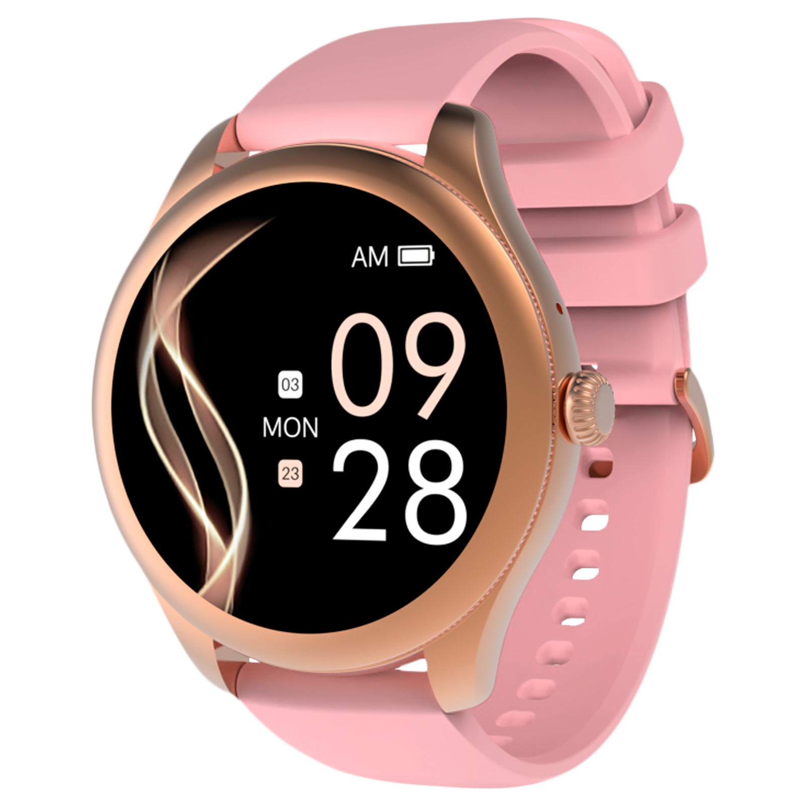 SAULT Rebound Smartwatch with Bluetooth Calling (32.5mm TFT Display, IP67 Water Resistant, Pink Strap)_1