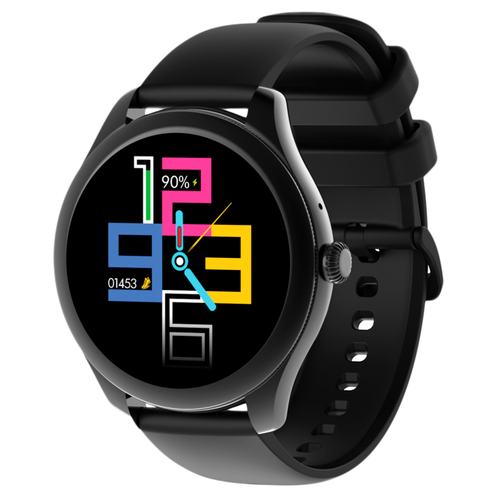 SAULT Rebound Smartwatch with Bluetooth Calling (32.5mm TFT Display, IP67 Water Resistant, Black Strap)_1