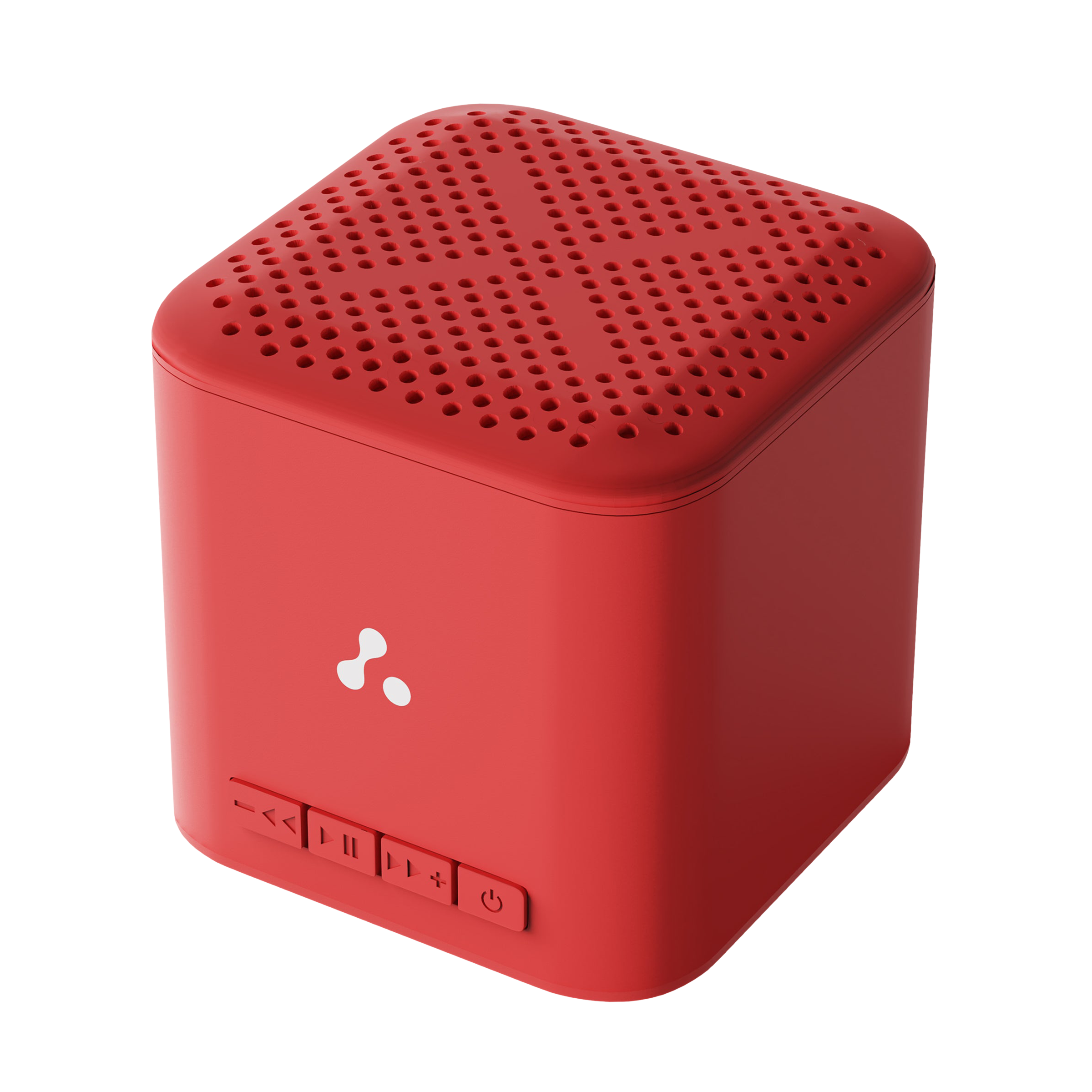 ambrane Evoke Cube Plus 5W Portable Bluetooth Speaker (12 Hours Playback Time, Red)