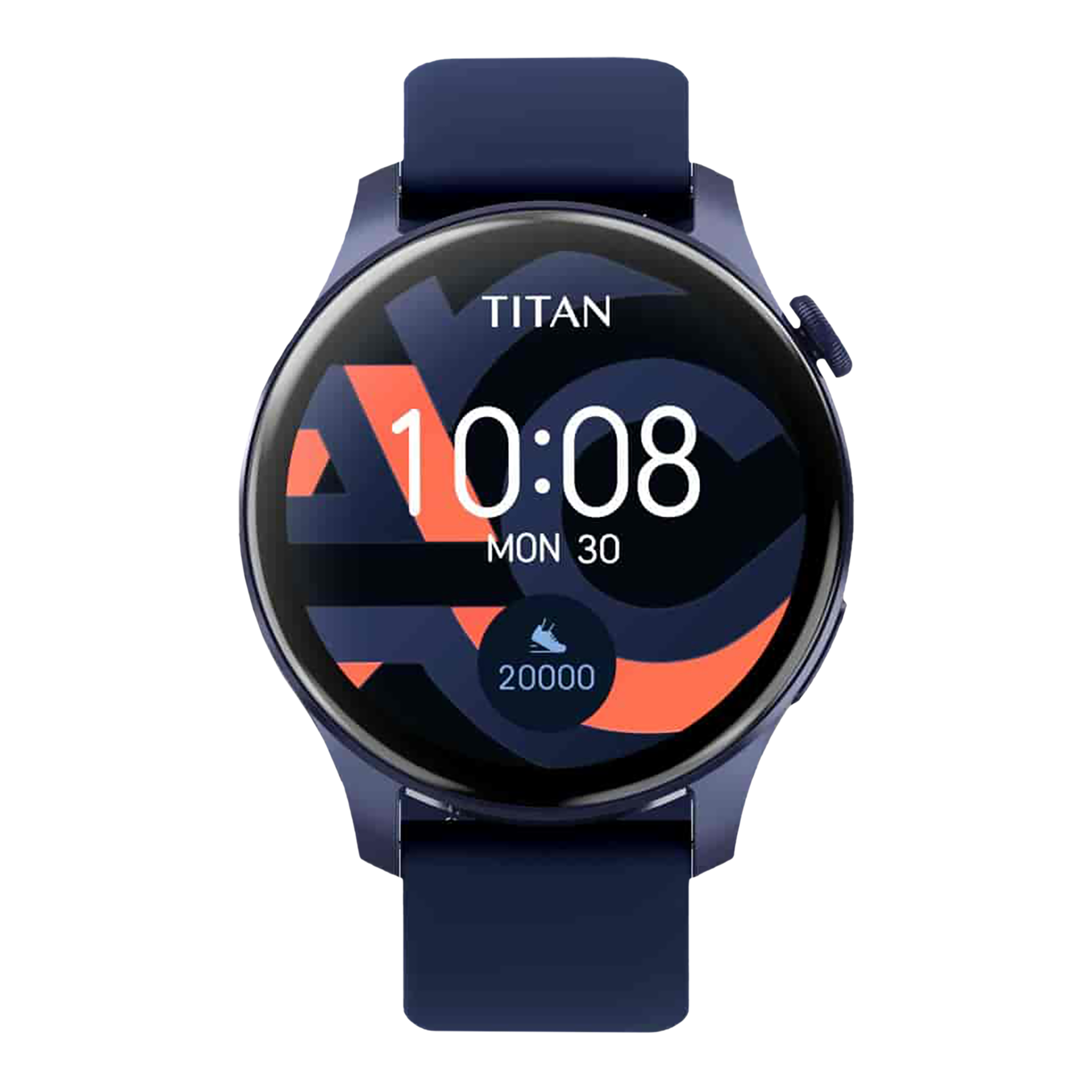 TITAN Talk Smartwatch with Bluetooth Calling (35.3mm AMOLED Display, IP68 Water Resistant, Blue Strap)