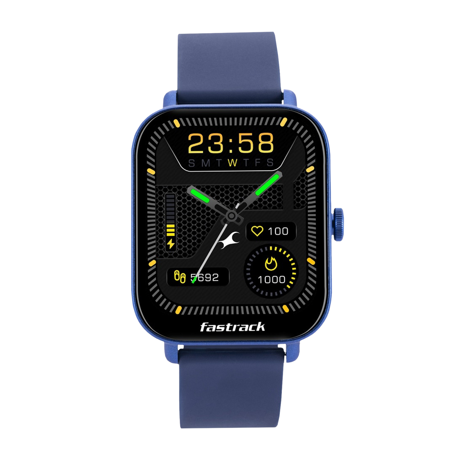 Fastrack Reflex VOX 2.0 Smartwatch with Bluetooth Calling (45mm TFT-LED Display, IP68 Water Resistant, Dark Blue Strap)