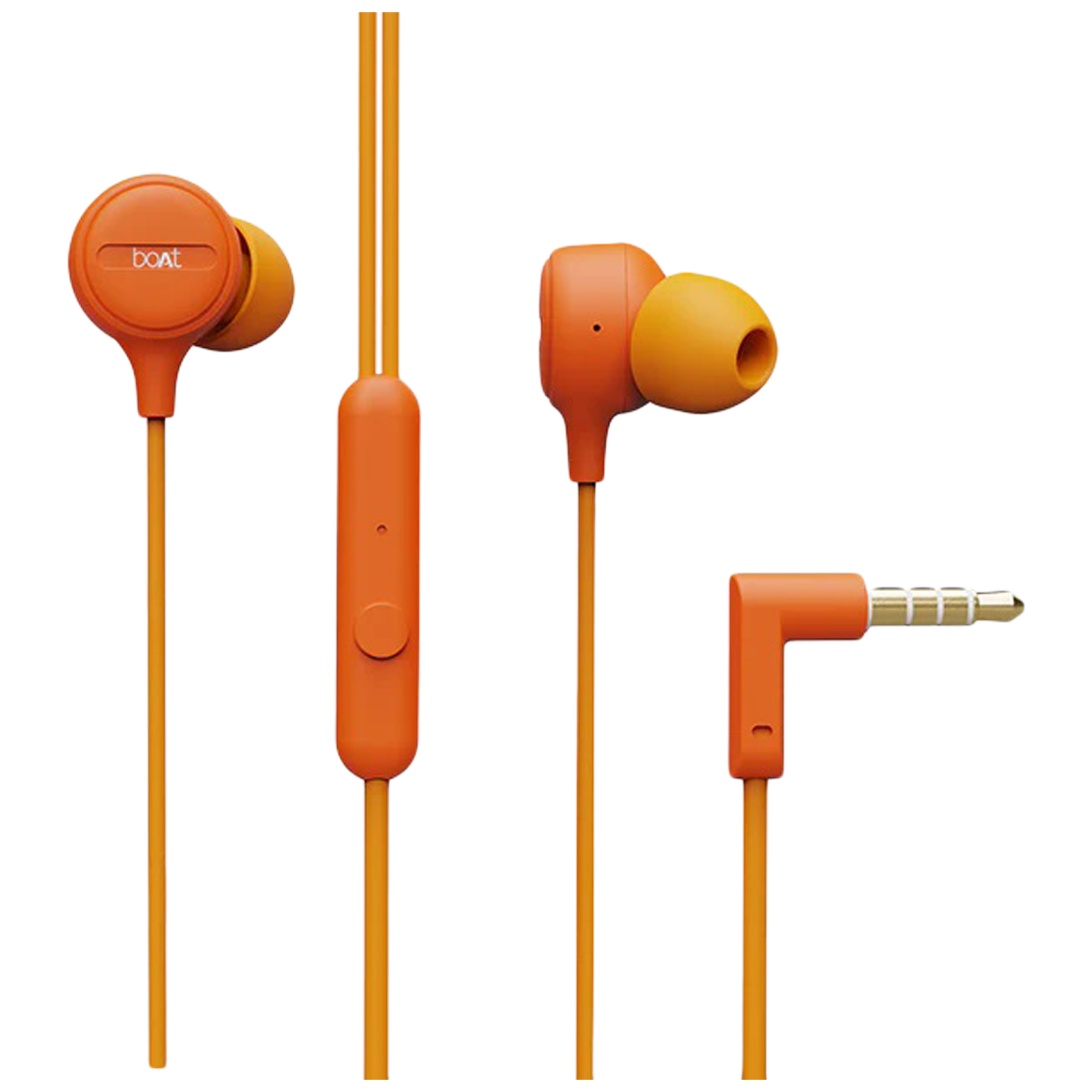 boAt Bassheads 103 Wired Earphone with Mic (In Ear, Orange)