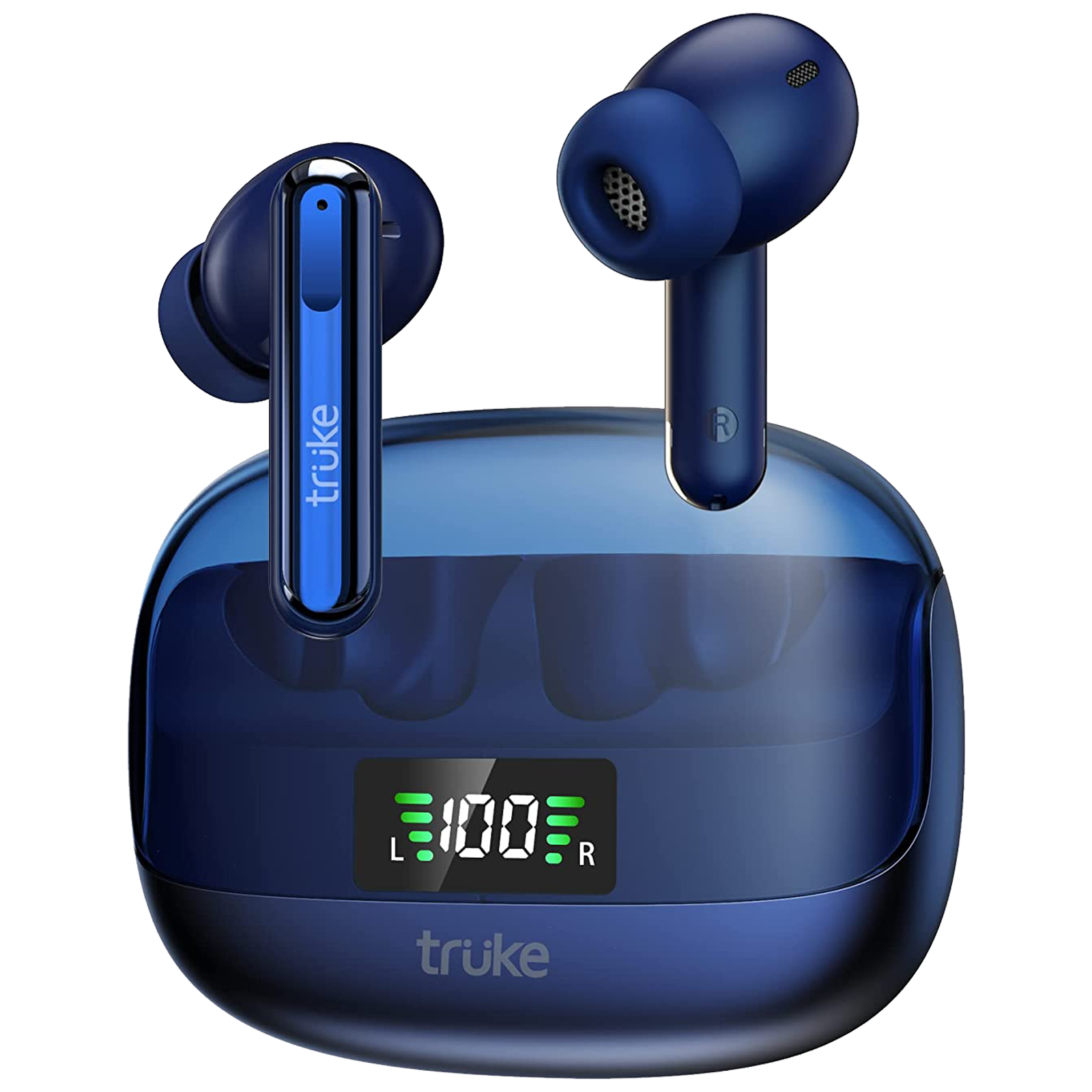 truke Buds Vibe F220 TWS Earbuds with Active Noise Cancellation (IPX5 Water Resistant, Instant Pairing Technology, Blue)