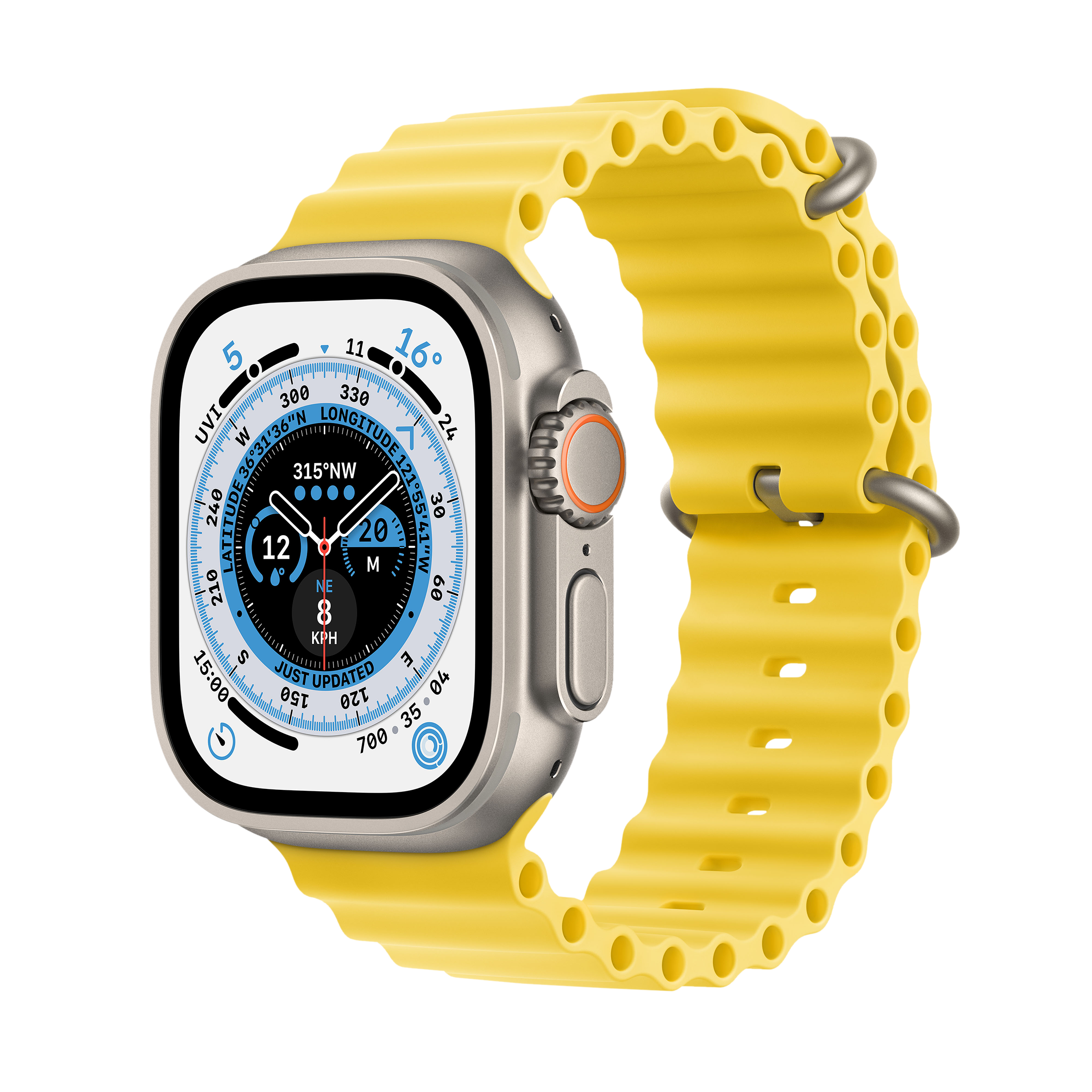Buy Apple Watch Ultra GPS + Cellular with Yellow Ocean Band (49mm Retina  LTPO OLED Display, Titanium Case) Online – Croma