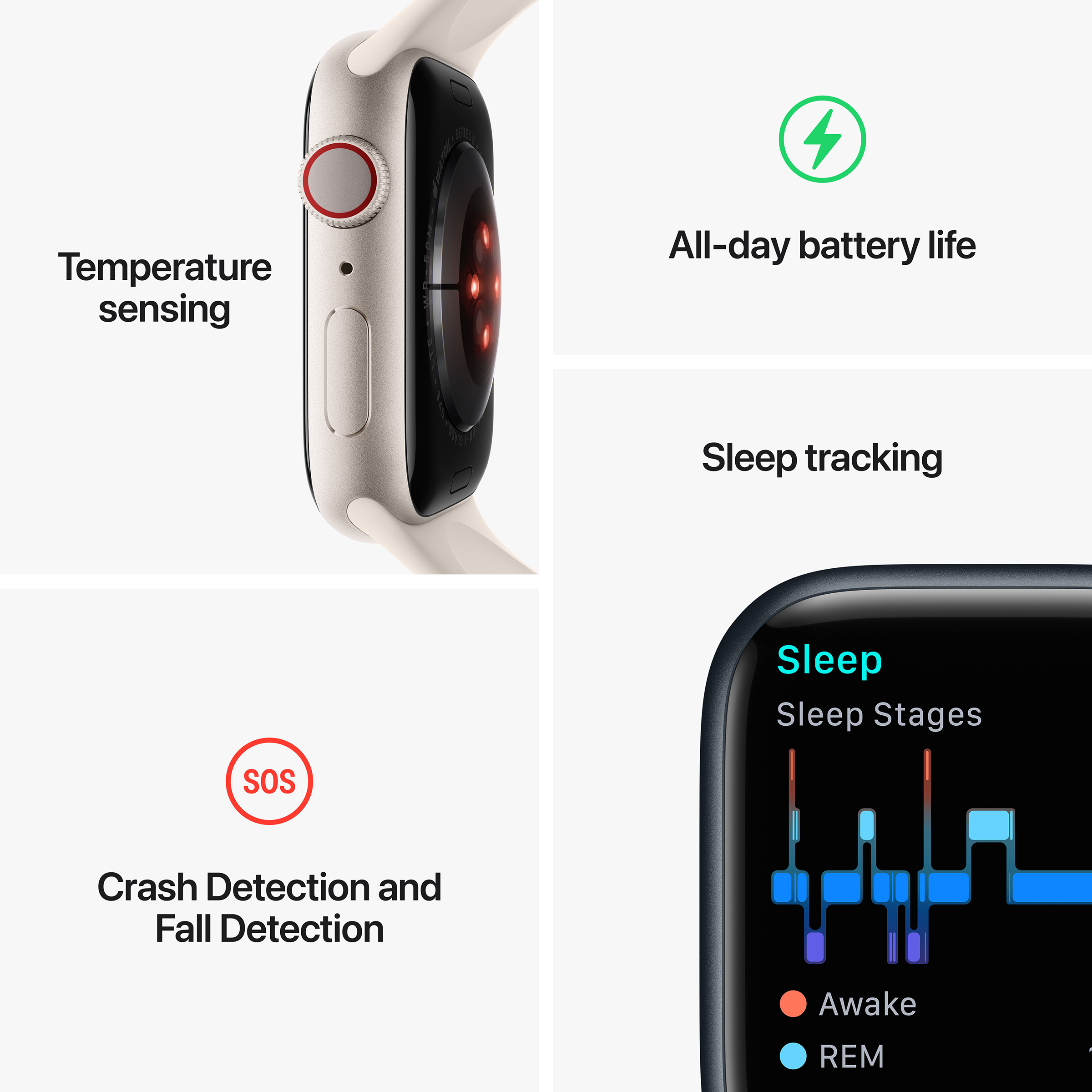 Buy Apple Watch Series 9 GPS+Cellular with Storm Blue Sport Band - S/M  (41mm Display, Silver Aluminium Case) Online - Croma