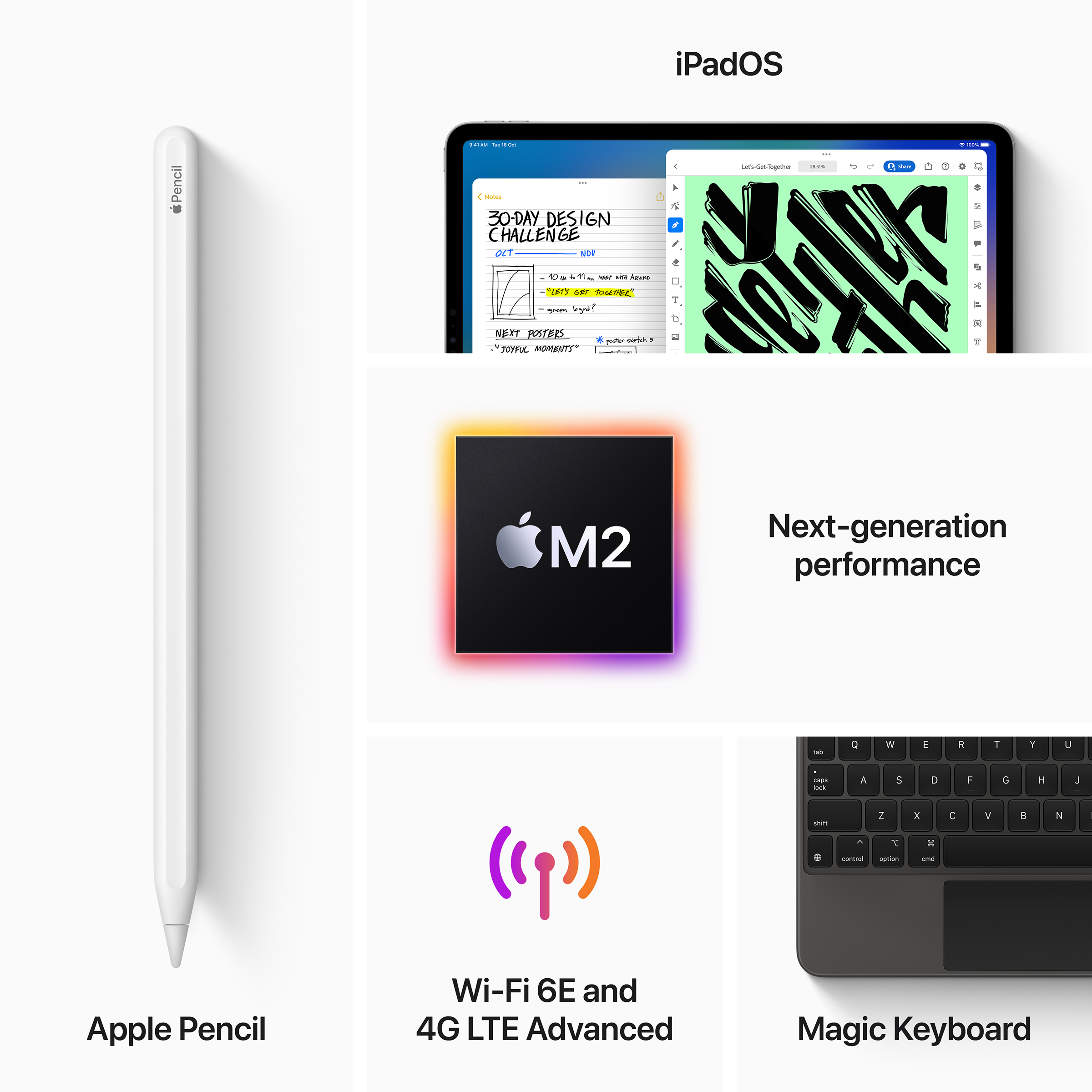 Buy Apple iPad Pro 6th Generation Wi-Fi (12.9 Inch, 128GB, Space Grey, 2022  model) Online – Croma