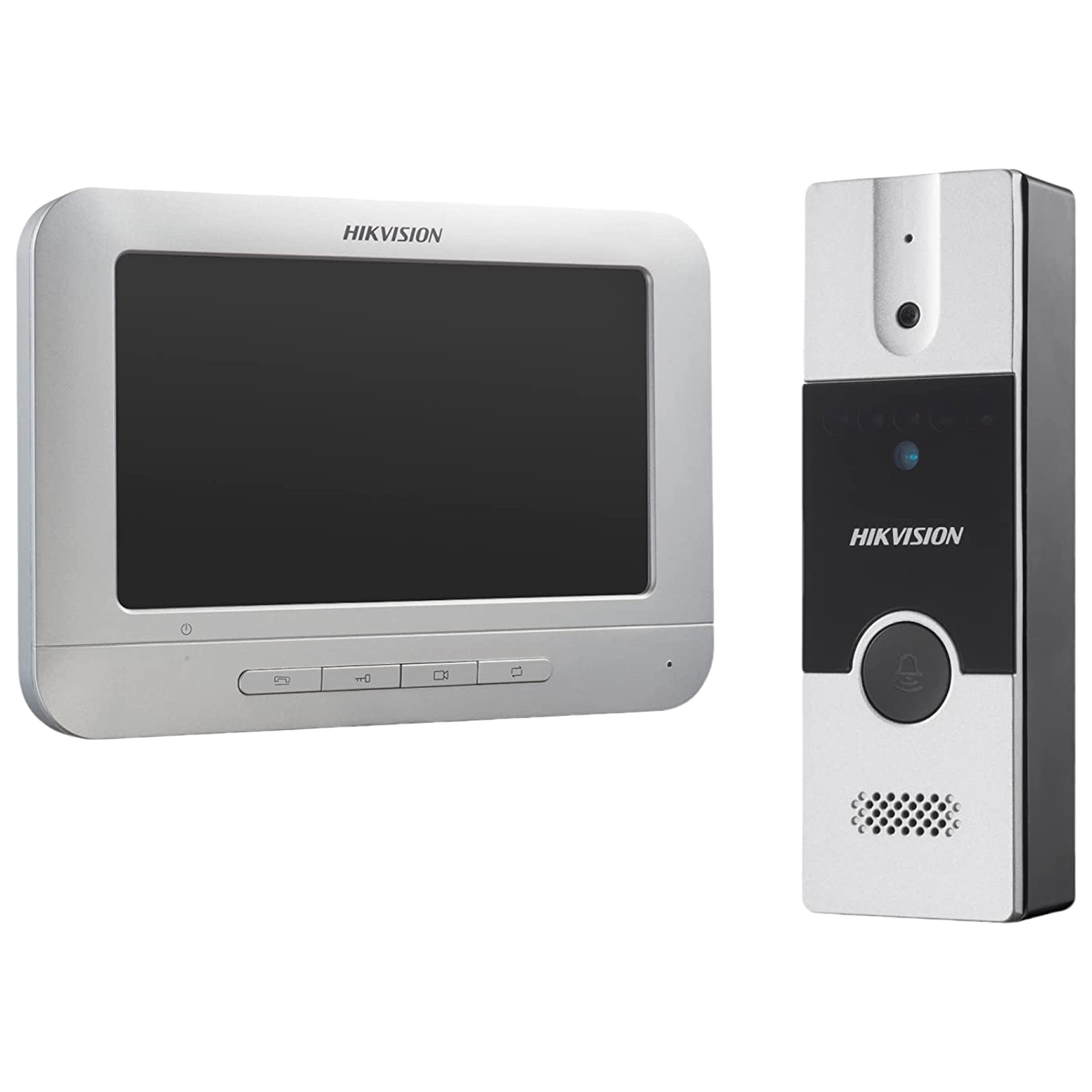 Hikvision 7 Inch Video Door Phone Kit (TFT LCD Display, DS-KIS204T, White)