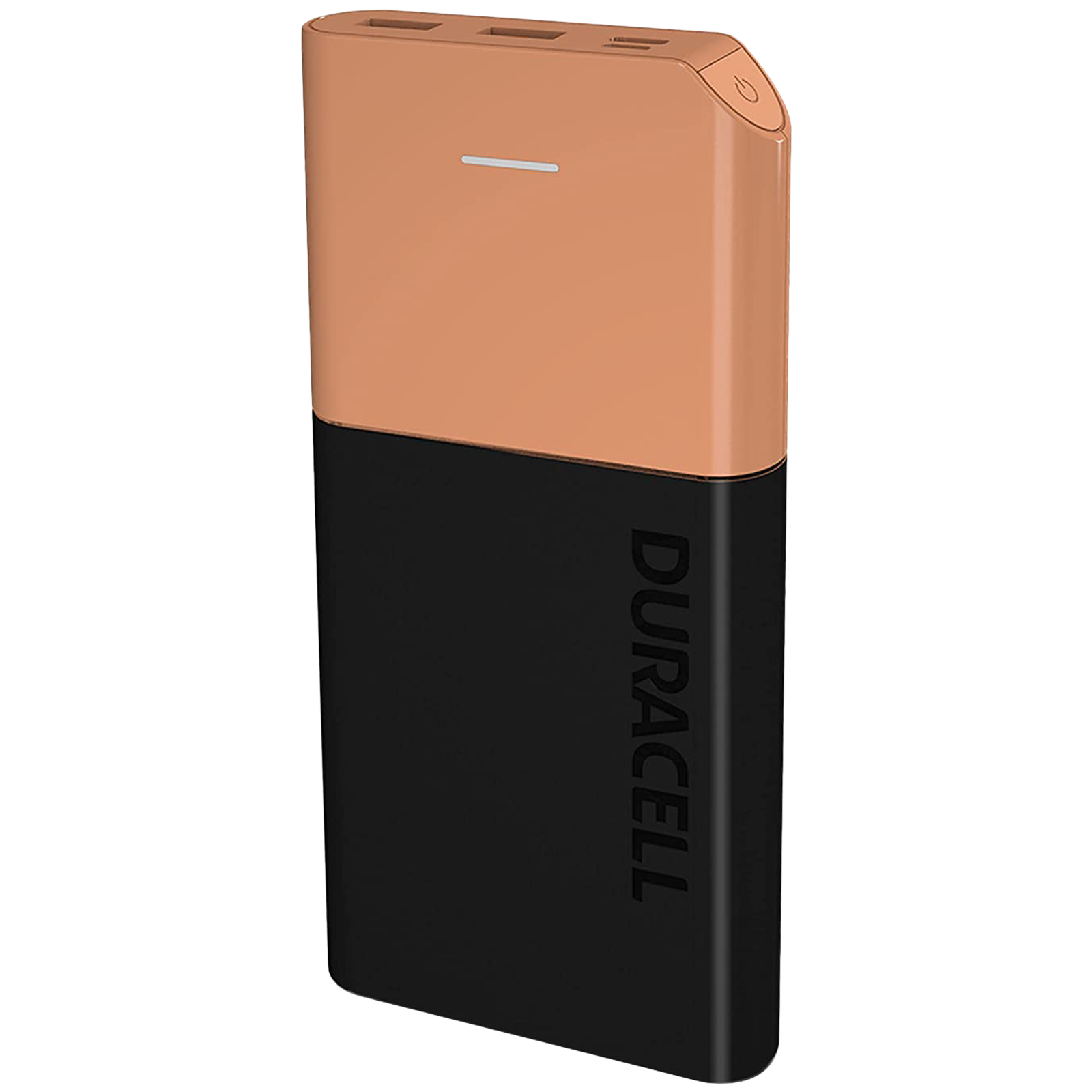

Duracell 20000 mAh 22.5W Fast Charging Power Bank (2 Type A and 1 Type C Ports, Quick Charge, Black), Black/copper