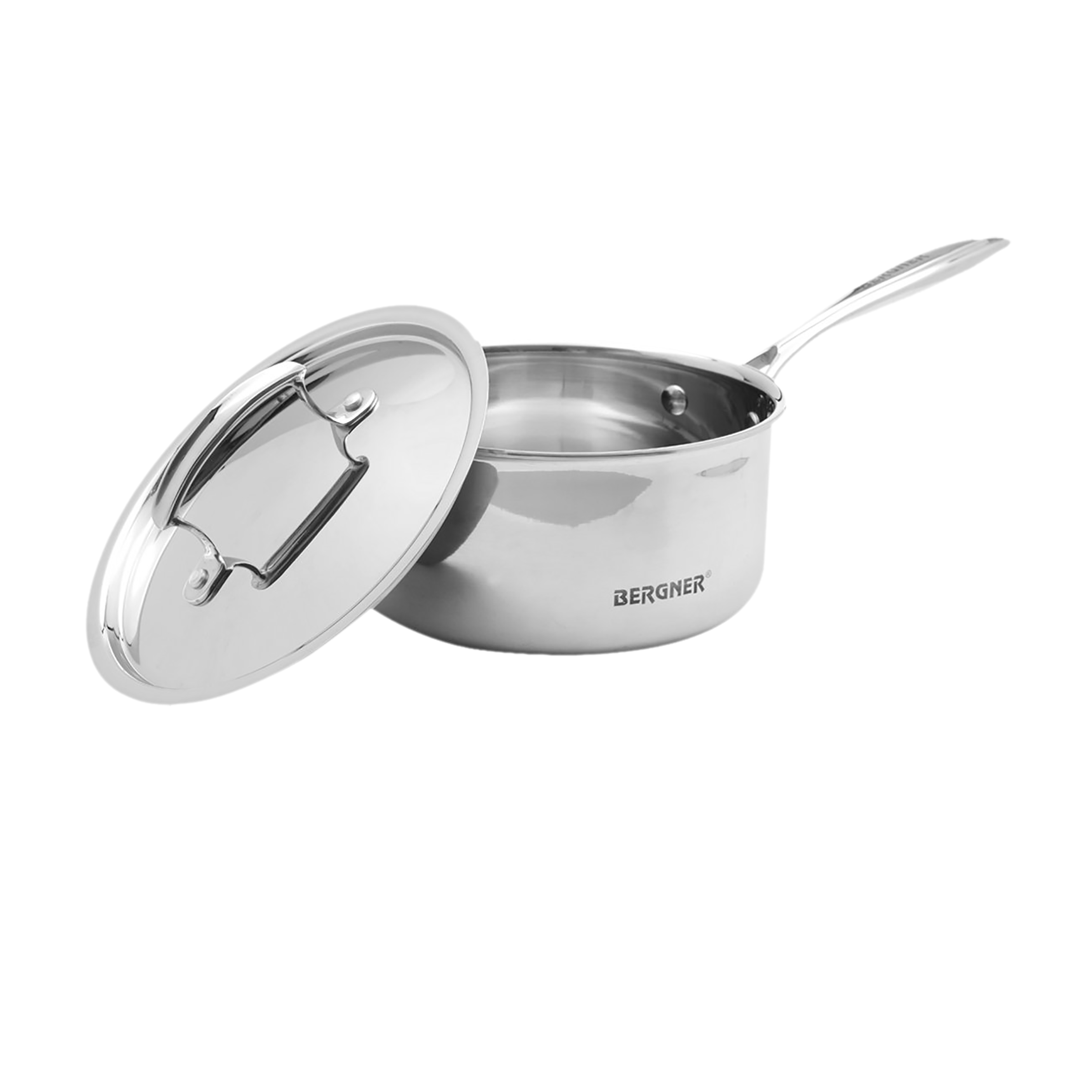 BERGNER Argent Tri-ply 1.6 Litre Sauce Pan 16 cm diameter with Lid 1.6 L  capacity Price in India - Buy BERGNER Argent Tri-ply 1.6 Litre Sauce Pan 16  cm diameter with Lid